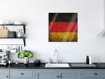 Pixxprint Glasbild Deutschlandfahne, Deutschlandfahne (1 St), Glasbild aus Echtglas, inkl. Aufhängungen und Abstandshalter