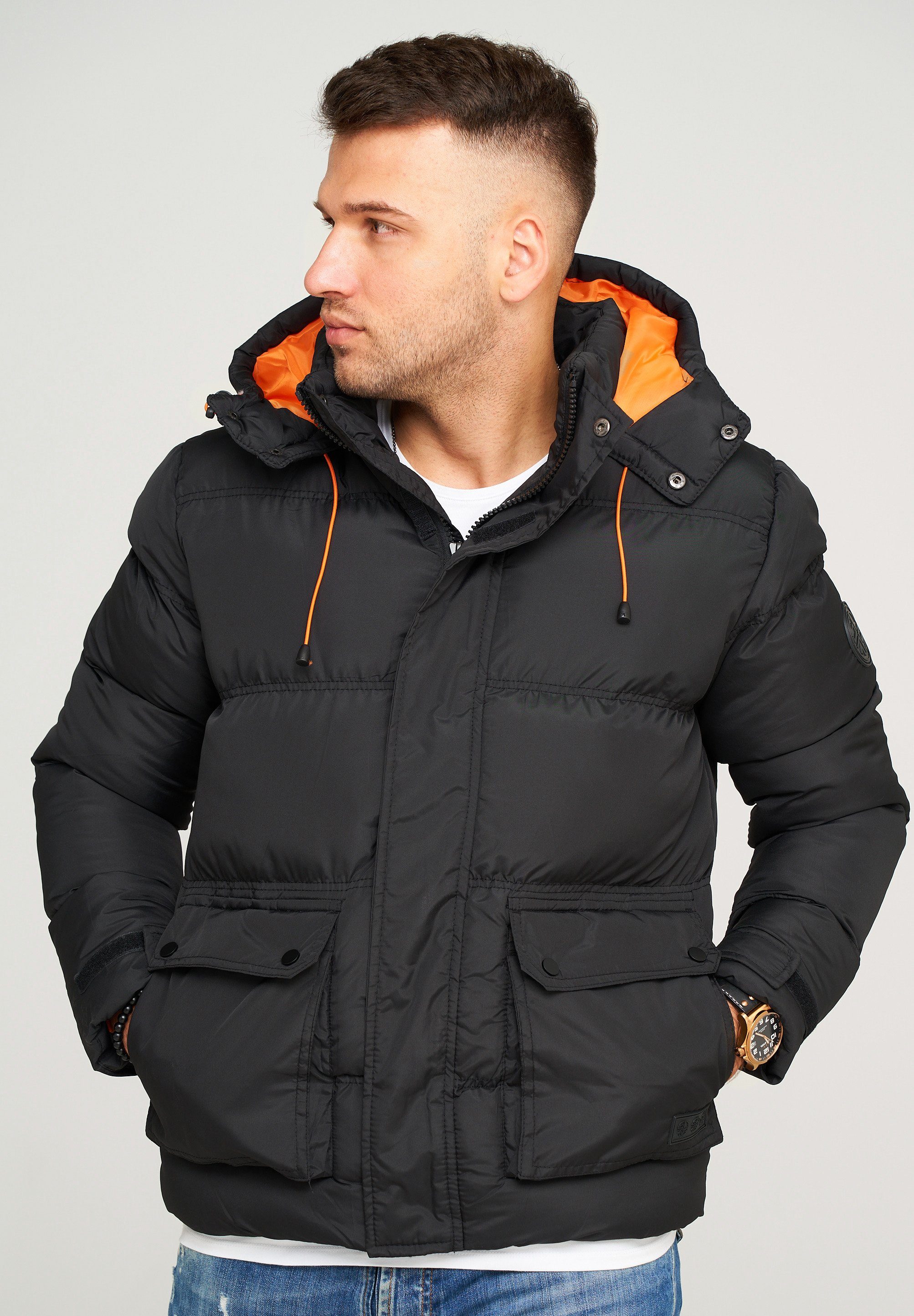 behype Steppjacke BHCOLOS mit abtrennbarer Kapuze