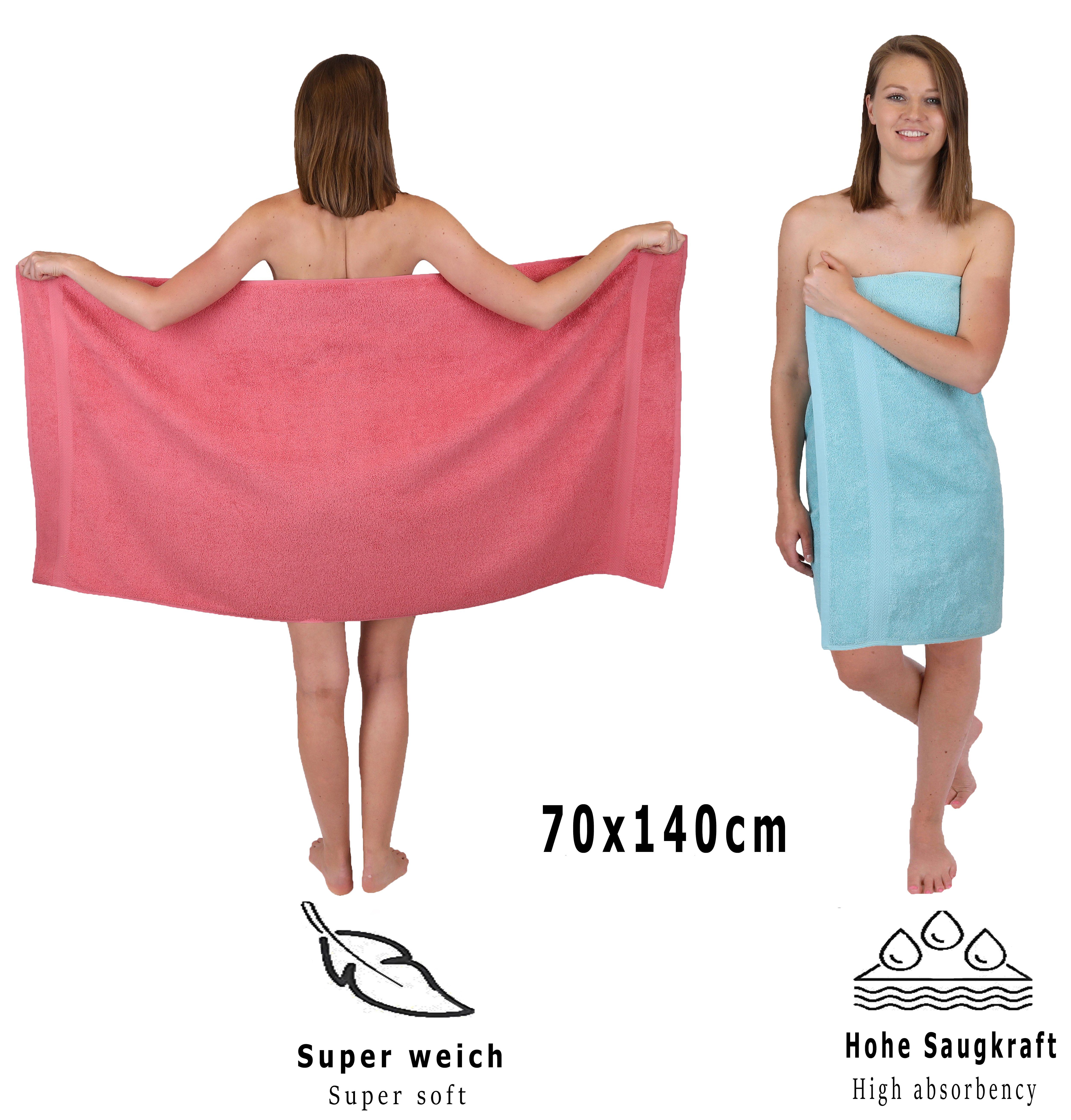 Baumwolle, Premium Himbeere/Ocean, 12-TLG. (12-tlg) Handtuch Handtuch Set Betz Set