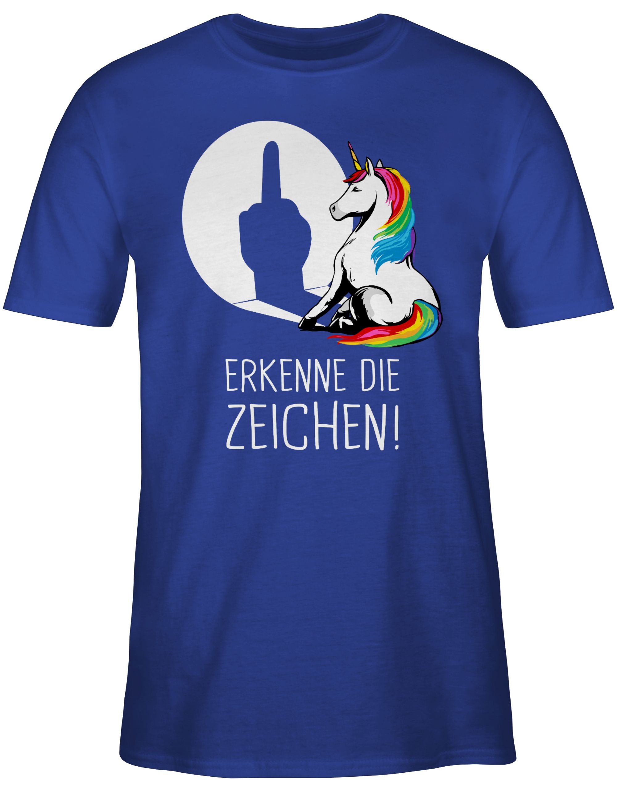 Shirtracer T-Shirt Erkenne die Zeichen, Einhorn günstig online kaufen