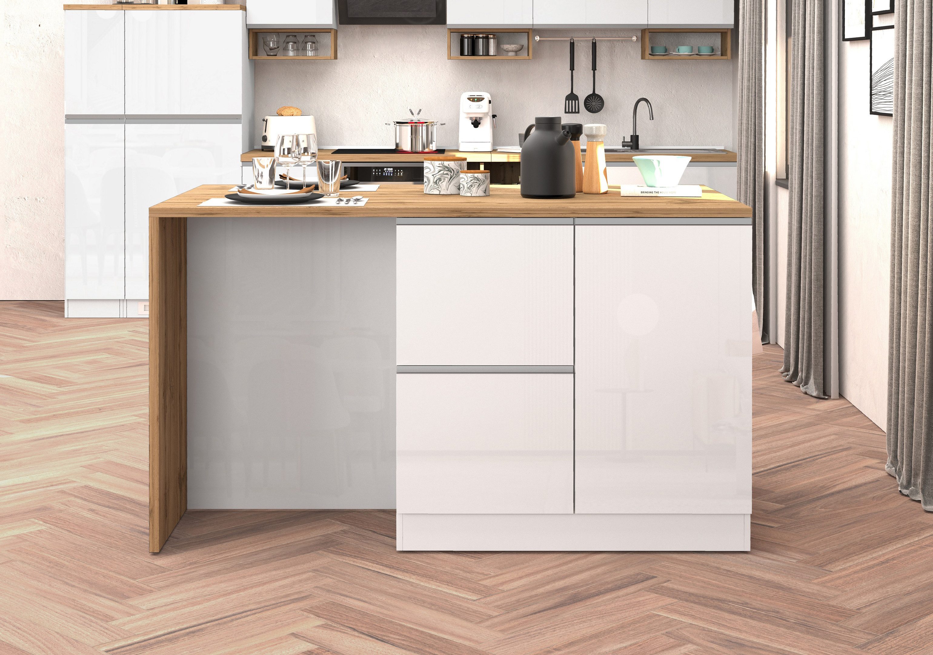 KOCHSTATION Kücheninsel KS-Sole, Kochinsel, Küchenarbeitsblock, Inselküche, günstig online kaufen