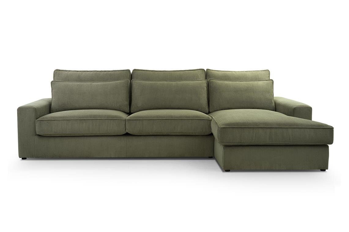 Compleo Ecksofa JACO, L-Form ecke im modernes Design, 308 x 176 x 89 cm grün