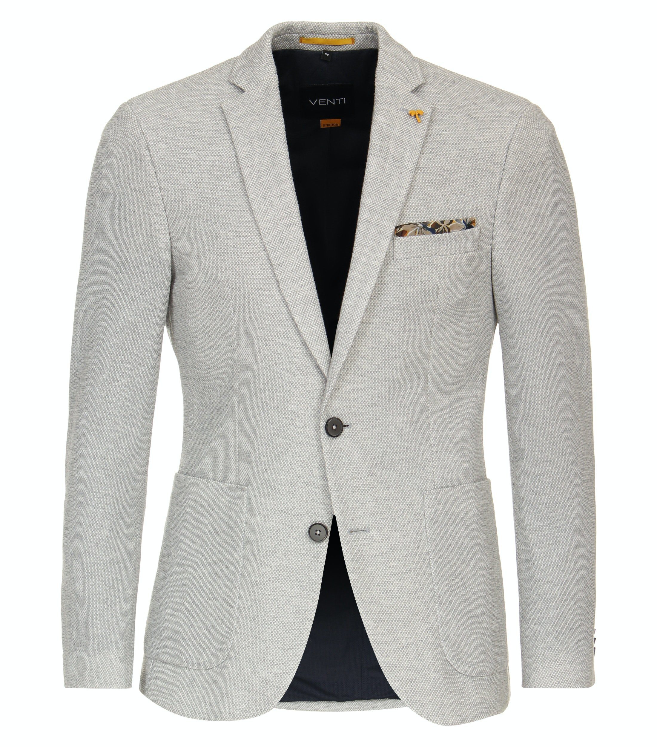 Jerseysakko Sakko/Blazer - Casual Fit - Struktur - Grau