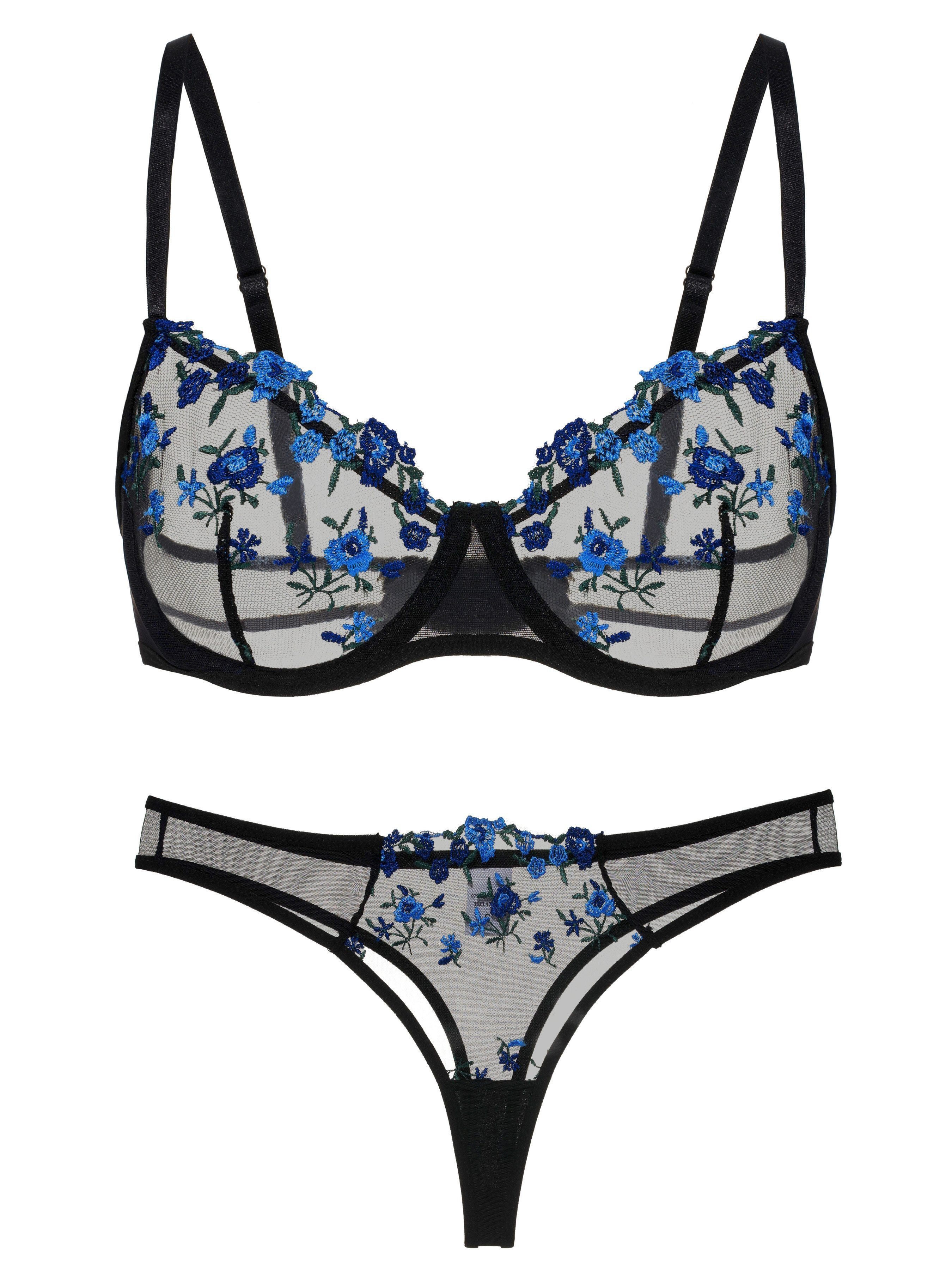 Orchibelle Set: Bügel-BH Sexy Dessous-Set, Reizwäsche (Set, 2-tlg., mit Tanga/Panty) Lingerie Set, Unterwäsche Set für Frauen