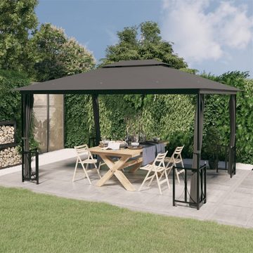 DOTMALL Pavillon Pavillon,mit Seitenwänden & Doppeldach,Anthrazit,3x4 m