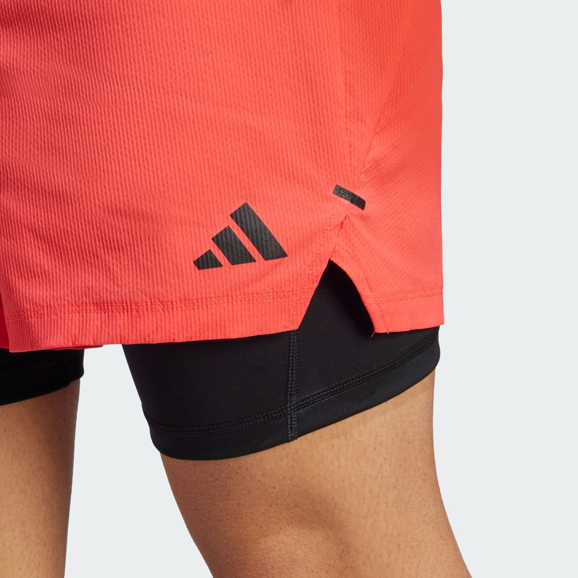 Black Black TWO-IN-ONE 2-in-1-Shorts / SHORTS POWER adidas WORKOUT / Red Performance Bright