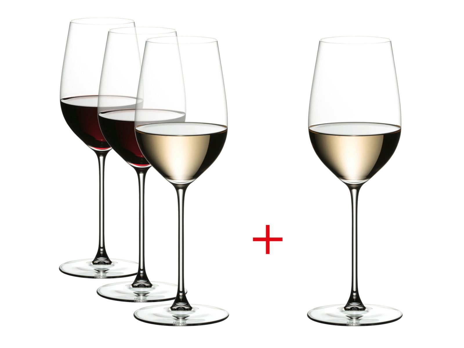 RIEDEL THE WINE GLASS COMPANY Gläser-Set Veritas Riesling/Zinfandel 4er Set, Kristallglas