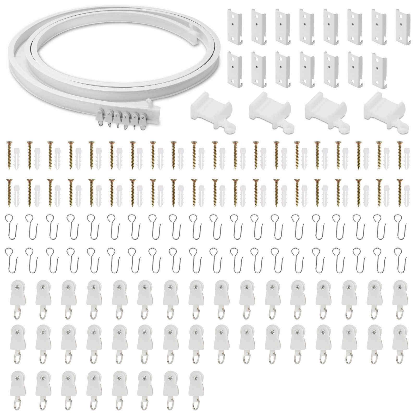 Clanmacy Gardinenschiene Gardinenschiene Biegbar Flexibel Vorhangschiene,5M günstig online kaufen