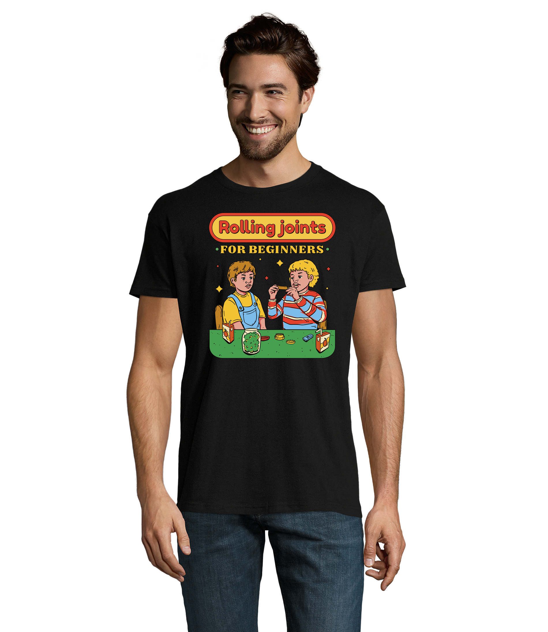 T-Shirt Rolling Joints for beginners Cannabis 420 Herren Fun Shirt
