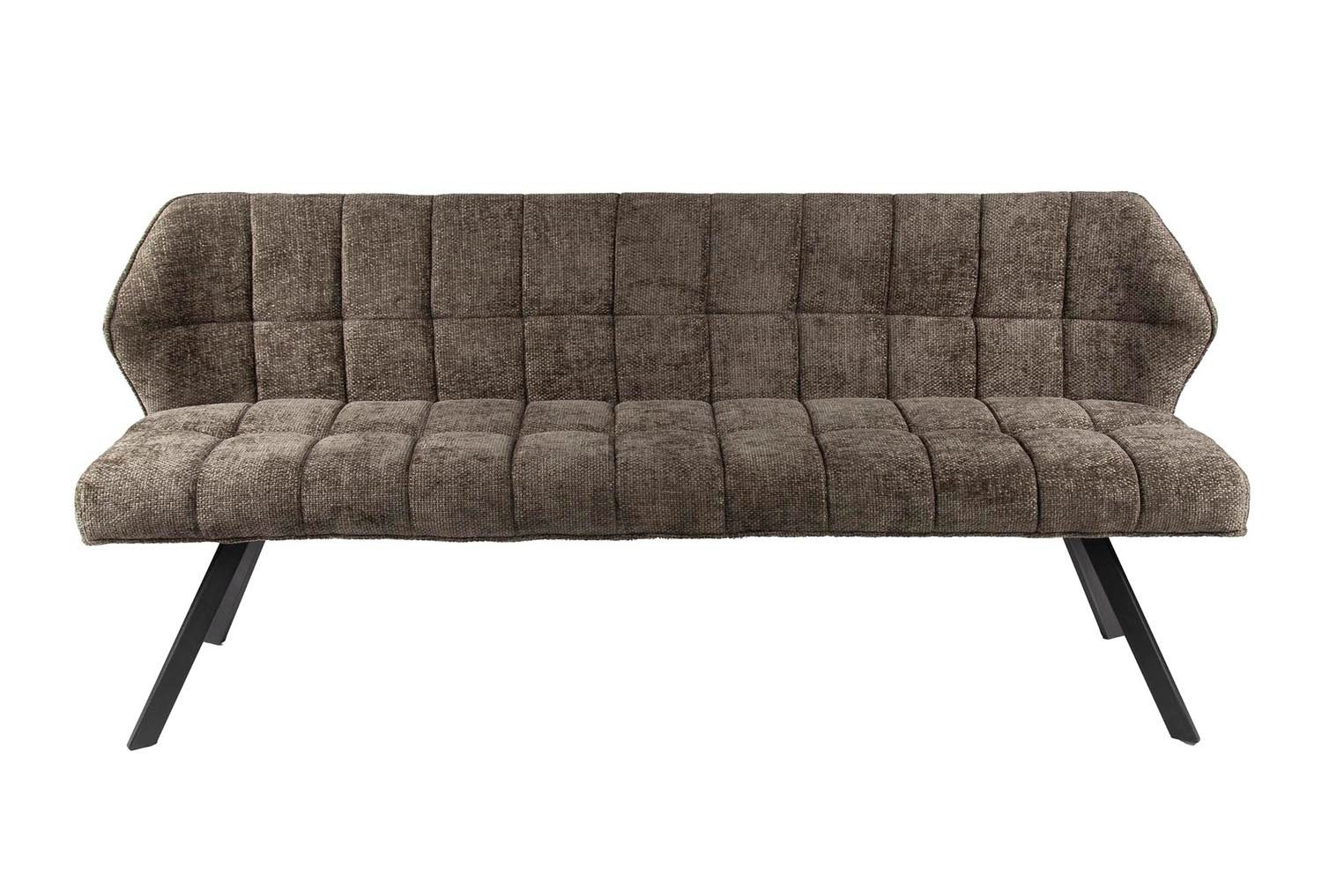 LEVEN Lifestyle Essbank RIGO mit Rückenlehne Küchenbank 180 cm Esszimmerbank weiches Chenille, Frei im Raum stellbar