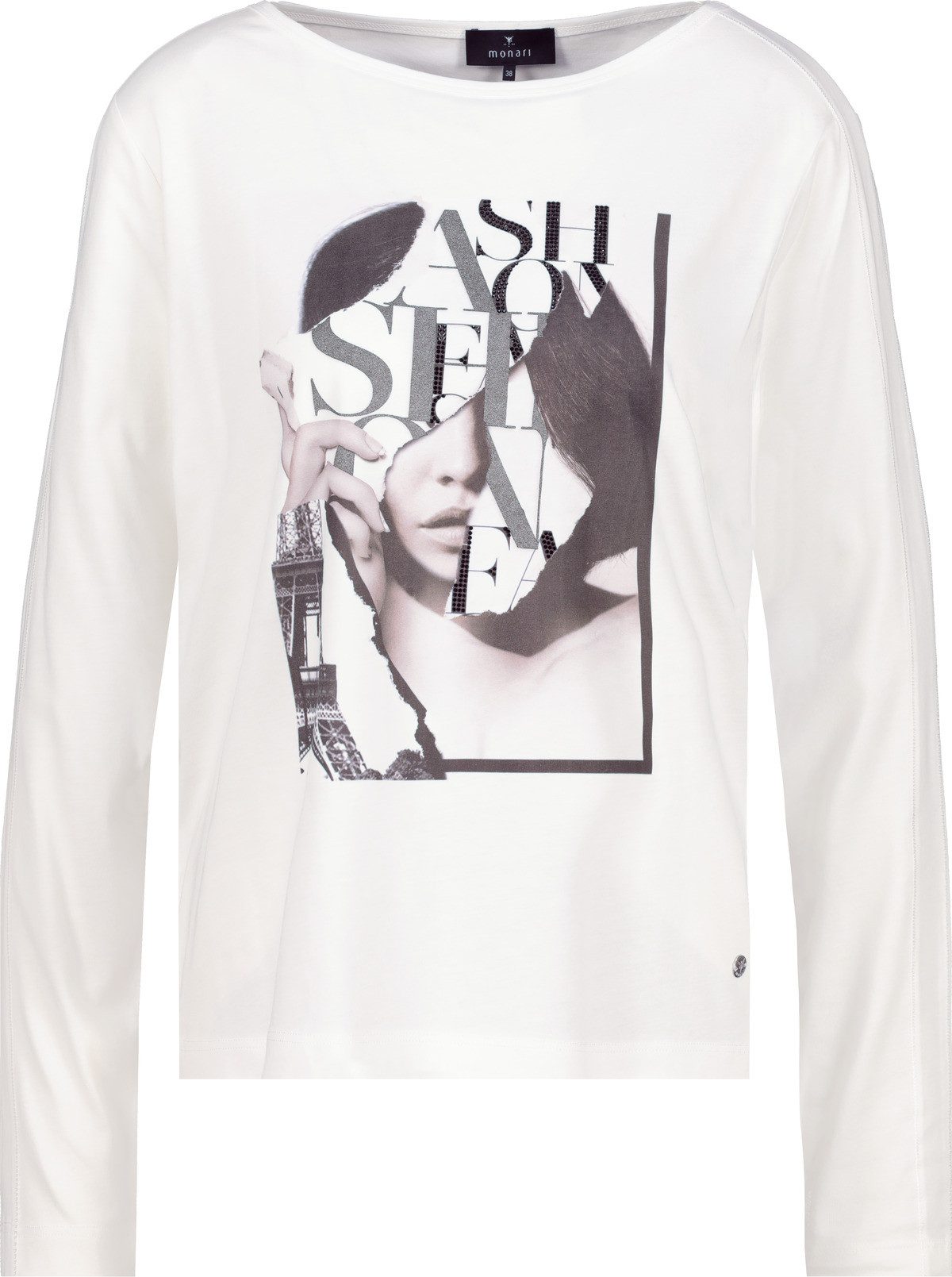 Langarmshirt Shirt Frau Schrift