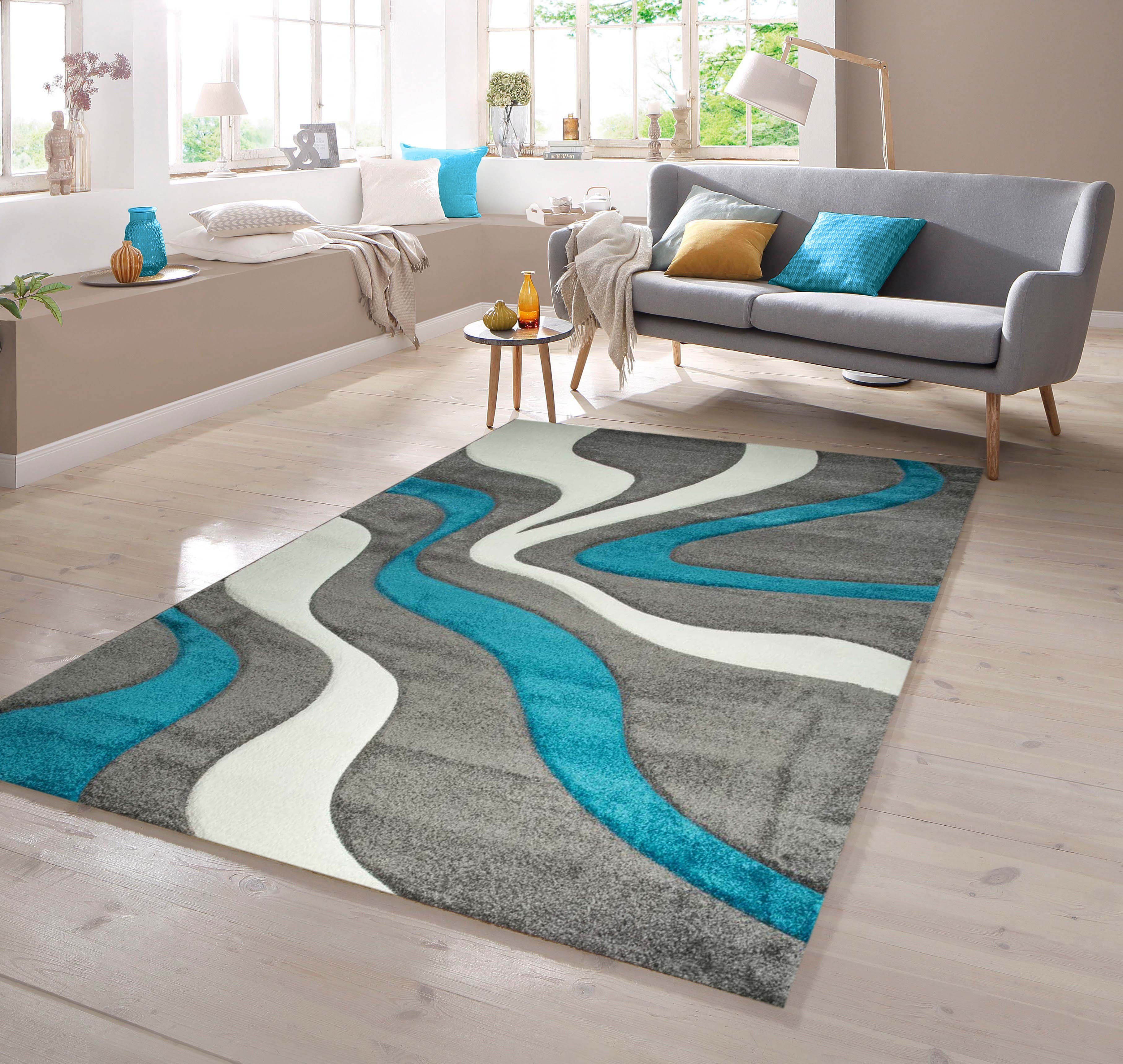 TeppichHome24 Teppich Designer Teppich mit Konturenschnitt günstig online kaufen
