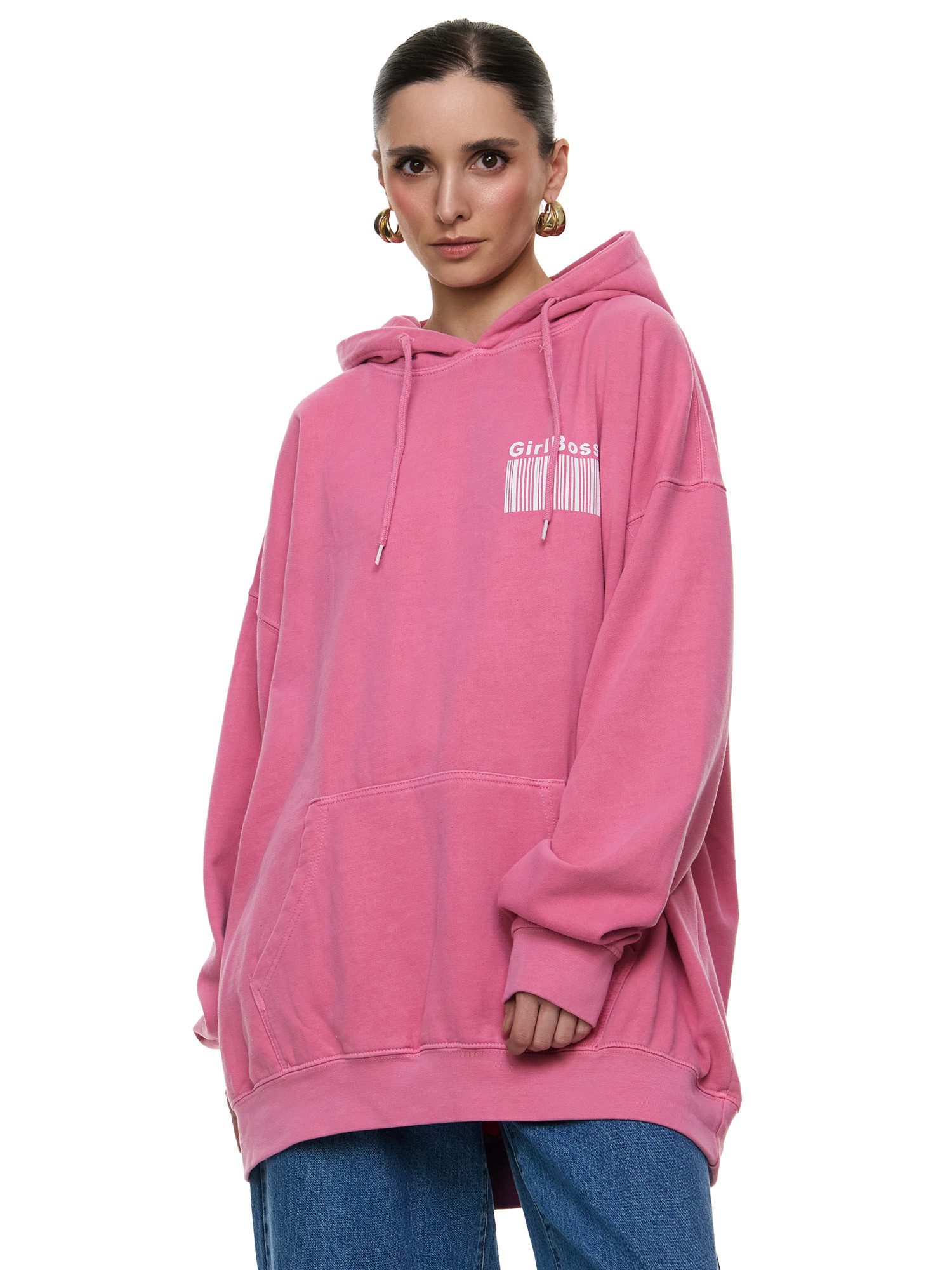 Worldclassca Hoodie Worldclassca Oversized Print GIRL BOSS Hoodie Kapuzenpu günstig online kaufen
