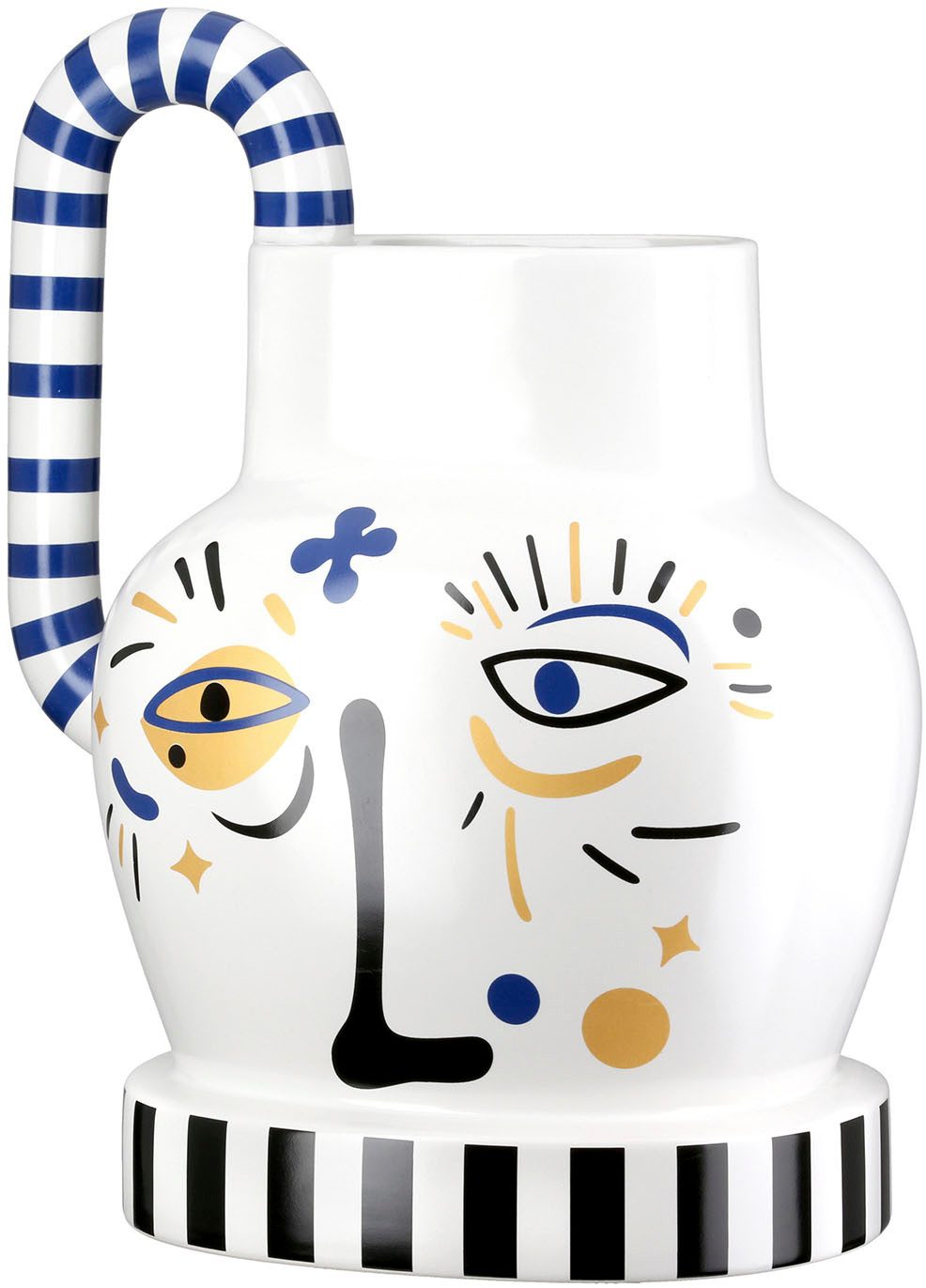 GILDE Tischvase Henkelvase Fira weiß H. 23 cm (1 St)