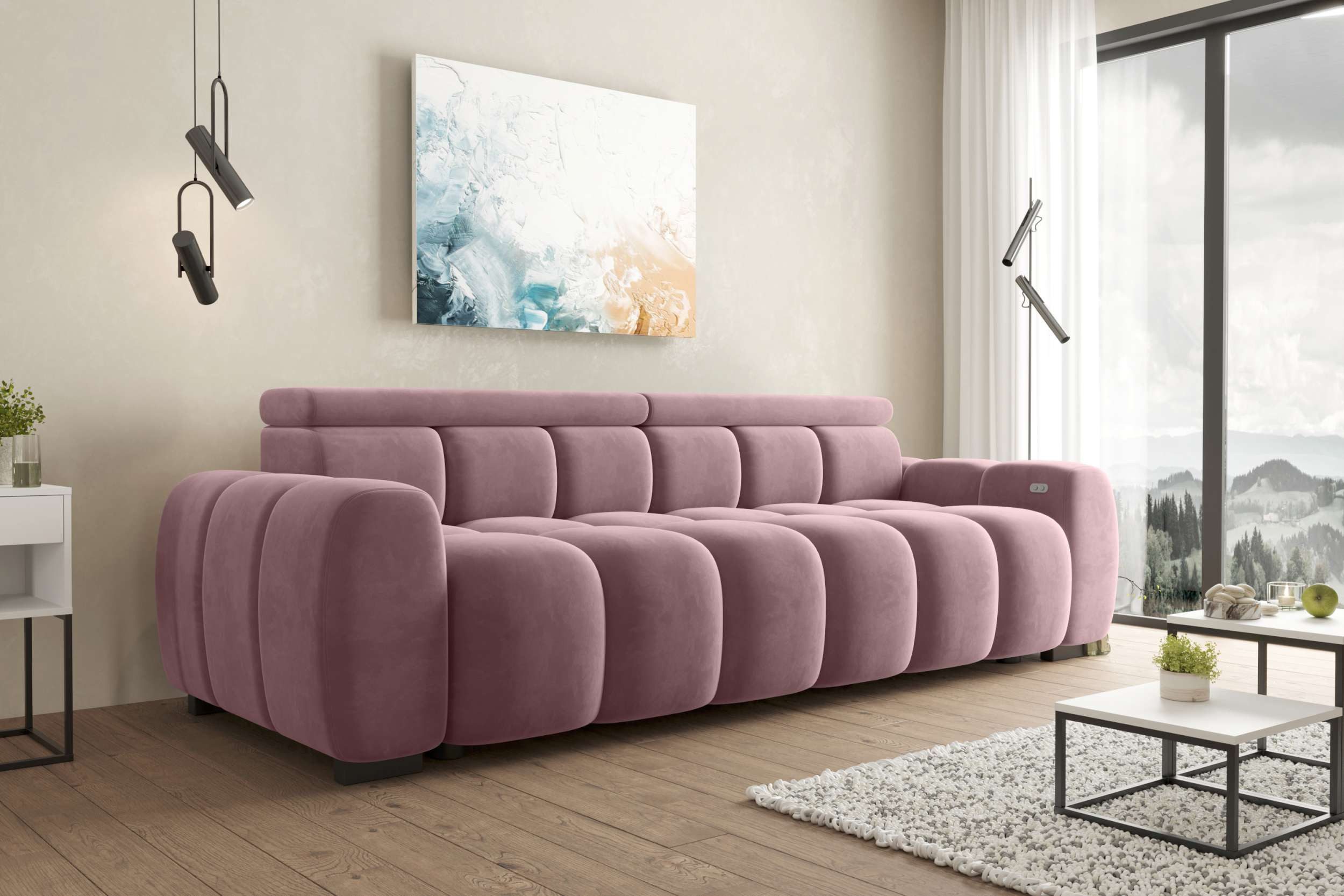 99rooms Big-Sofa Alessio, Sofa, Big-Sofa, mit elektrischer Sitztiefenverste günstig online kaufen