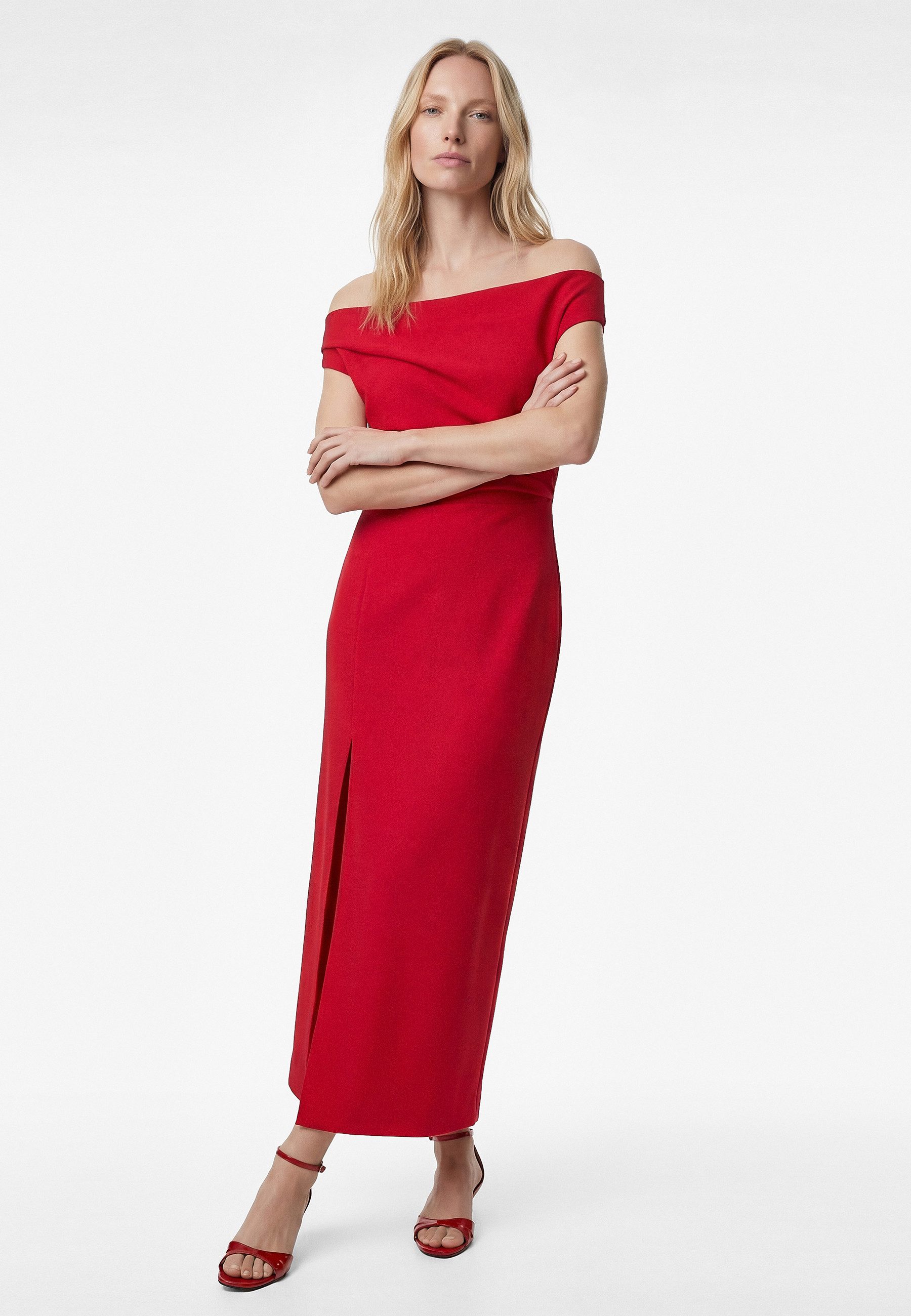 Koton Badekleid Mit Vorderem Schlitzdetail Drapiert Midikleid