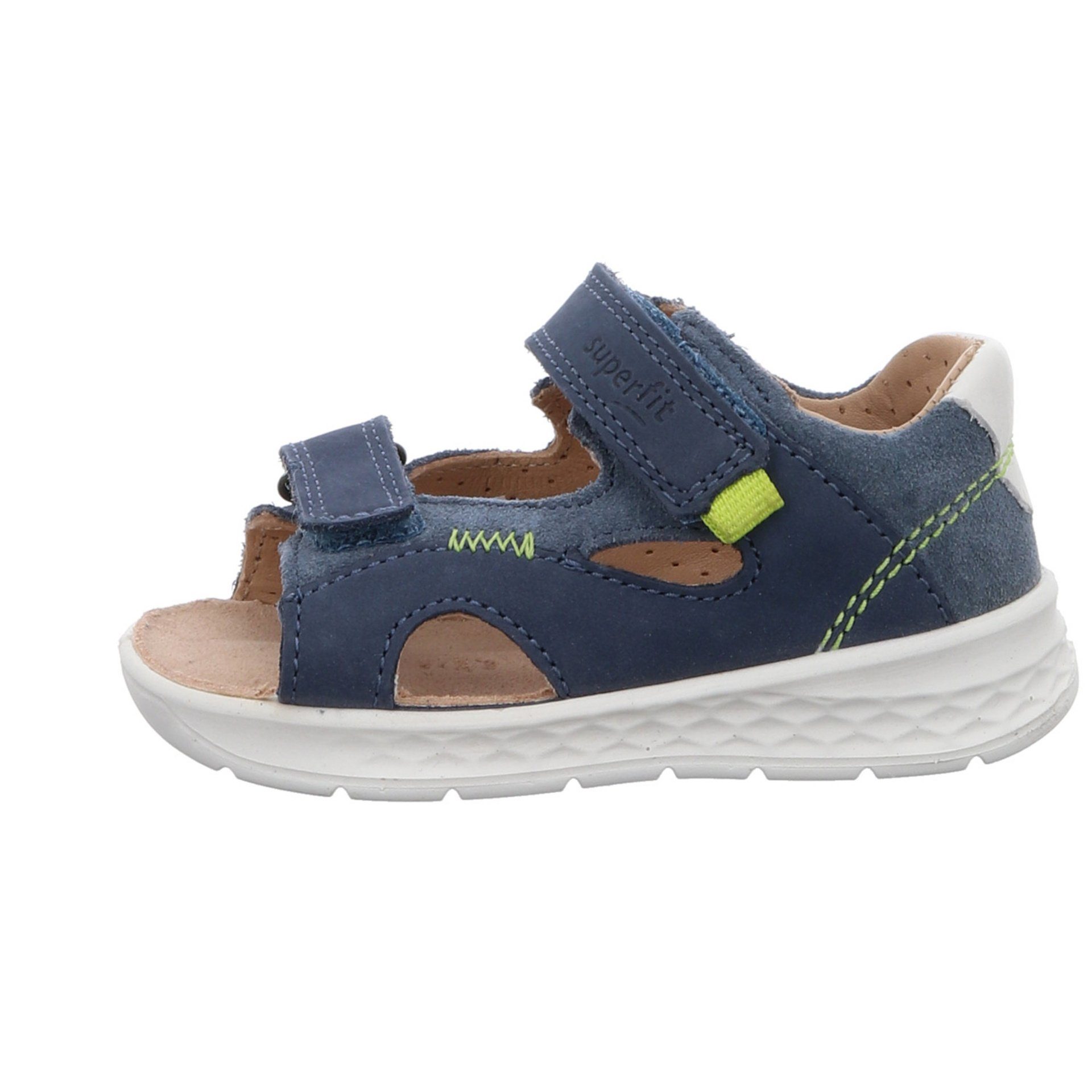 Sandale Superfit Schuhe Sandale Sandalen Lagoon Lederkombination blau-mittel Kinderschuhe Jungen