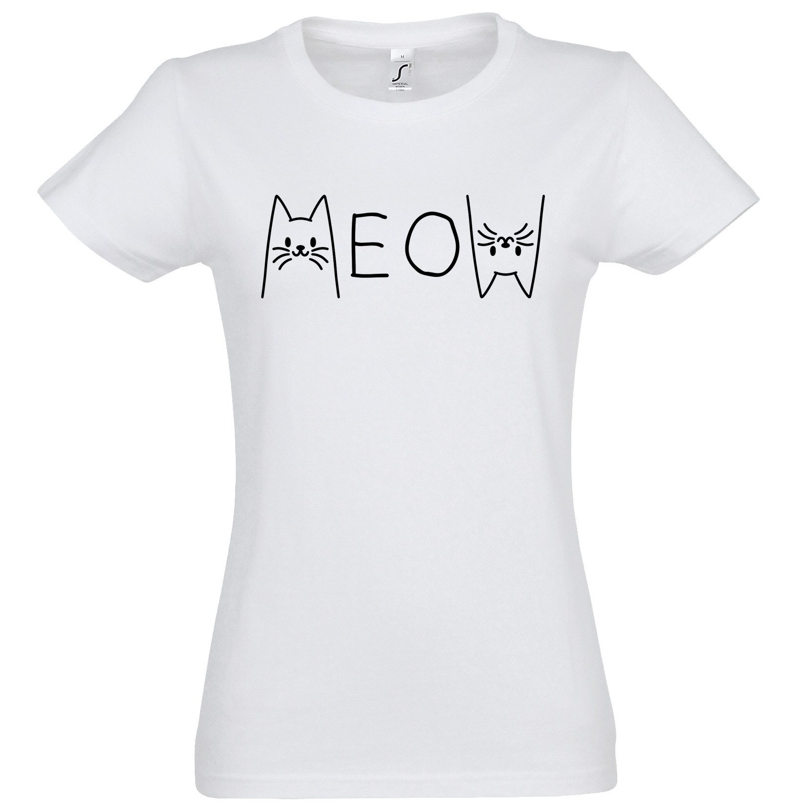 Youth Designz Print-Shirt MEOW Damen T-Shirt günstig online kaufen