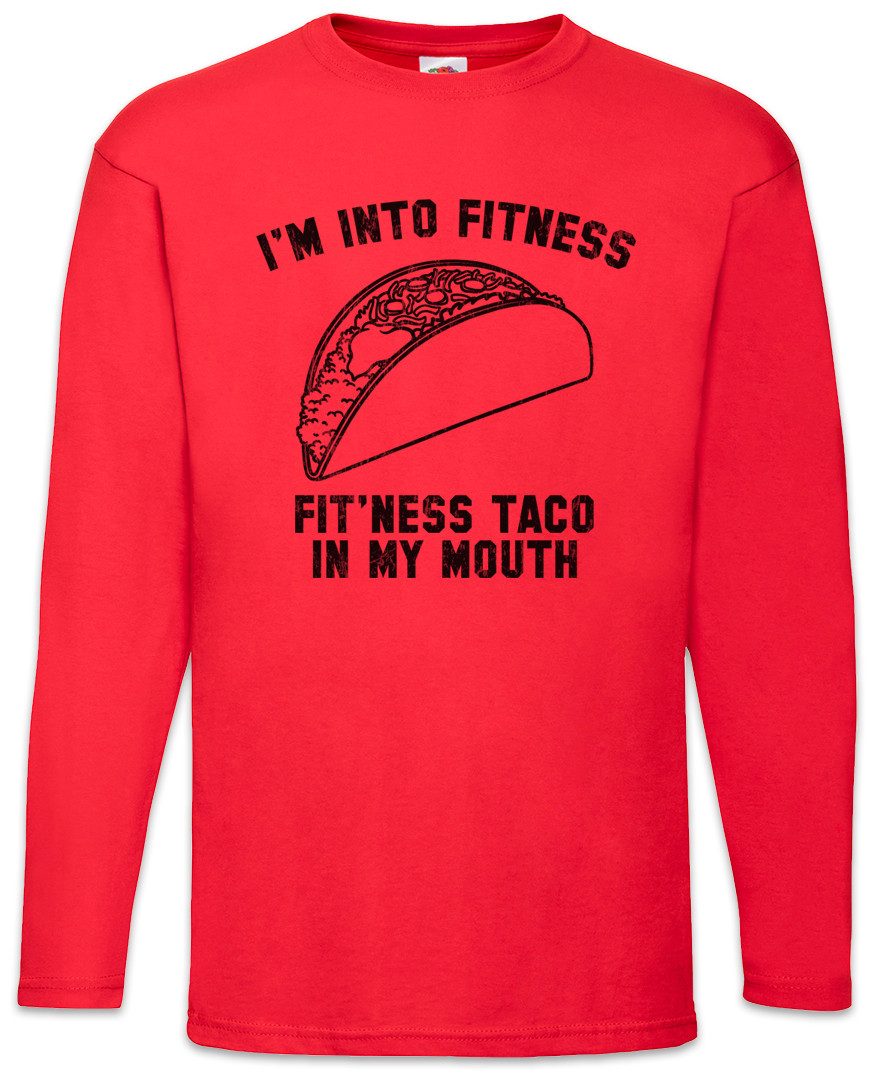 Langarmshirt Fitness Taco Langarm T-Shirt Gym Mexican Food Tortilla Burrito Nom Nom