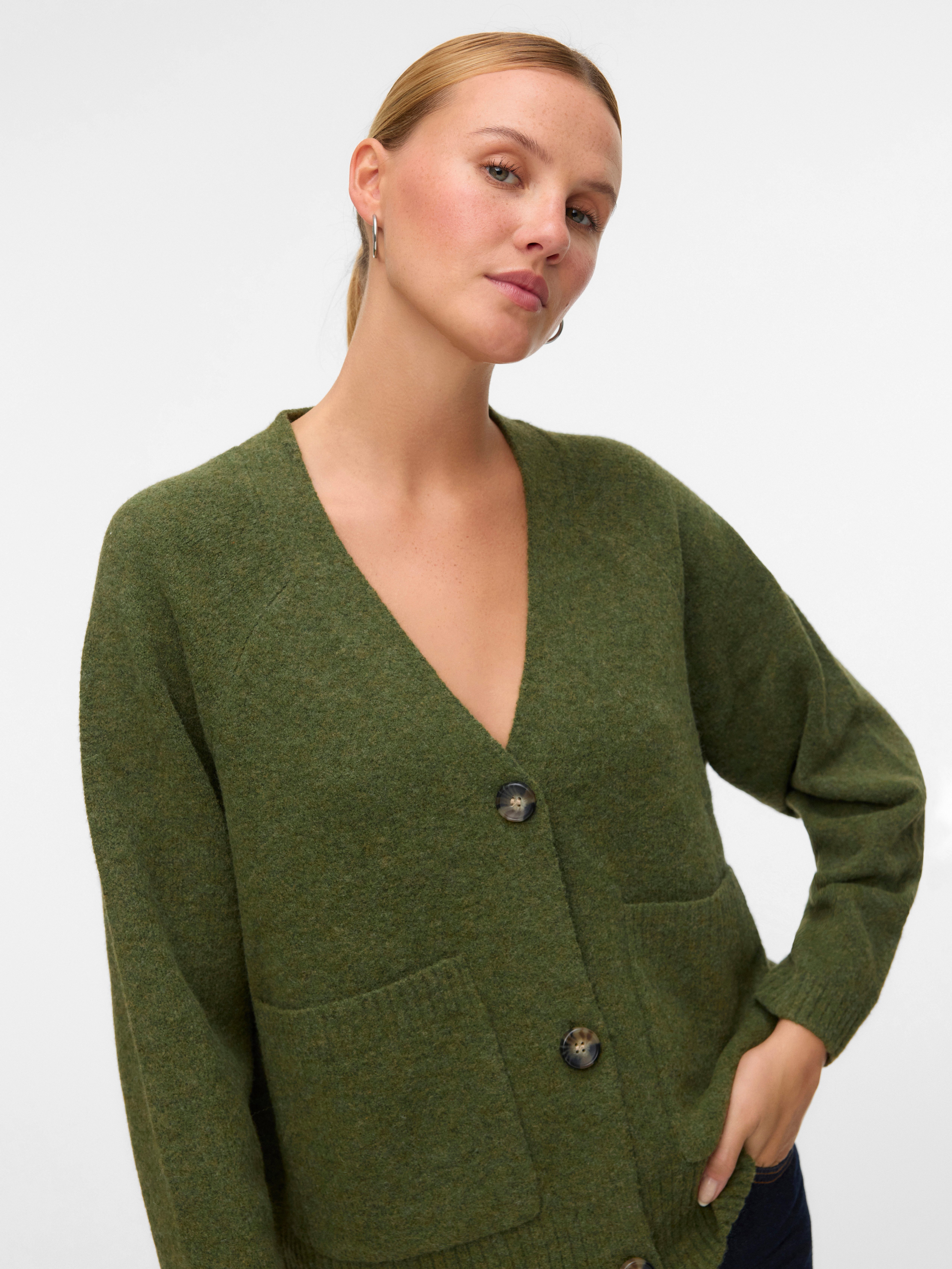 Vero Moda Strickjacke VMBOOM LS V-NECK BUTTON CARDIGAN GA NOOS günstig online kaufen