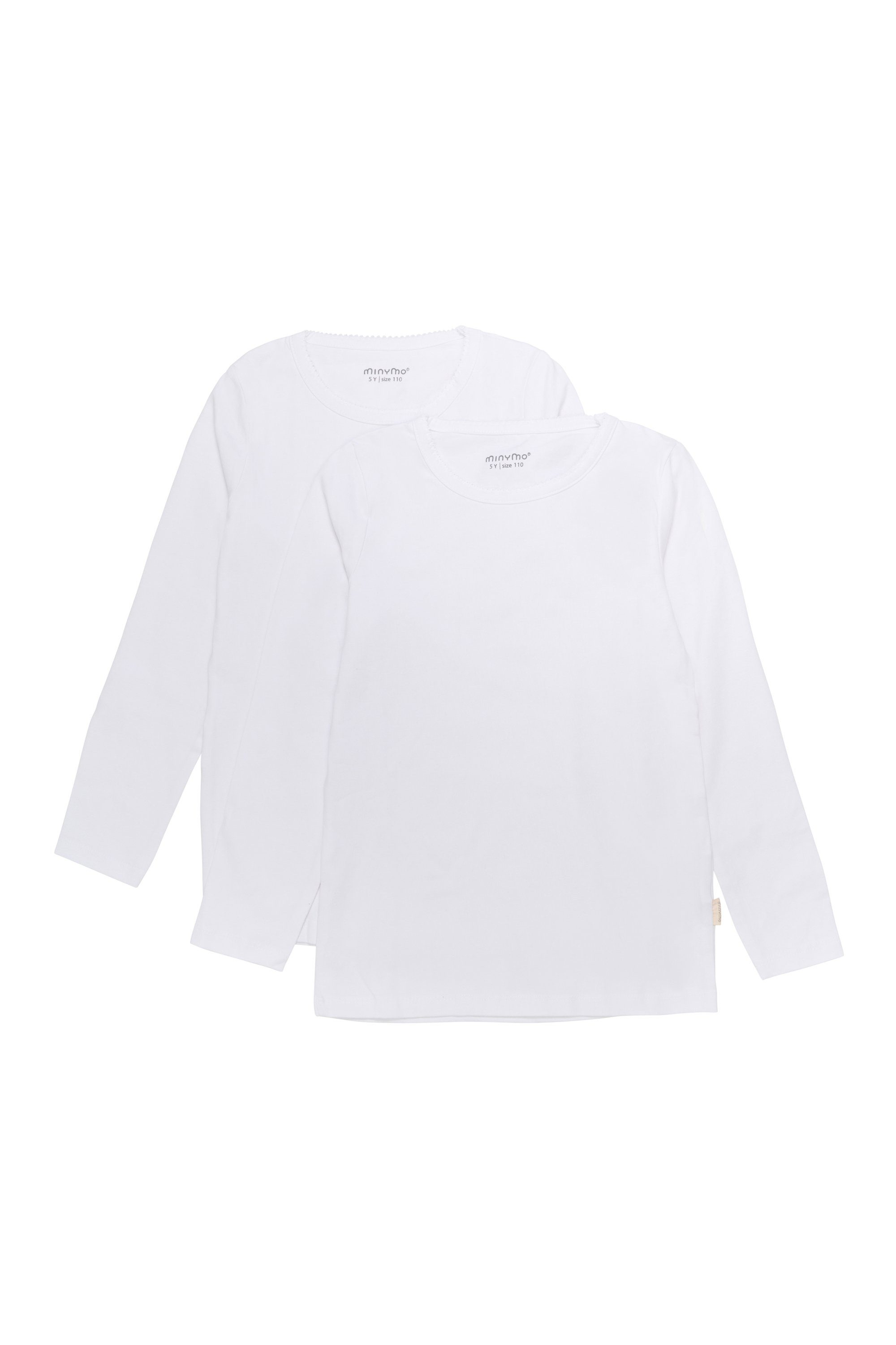 Minymo Longsleeve MIBasic (2-tlg) 2er Pack Langarmshirt Basic & Print