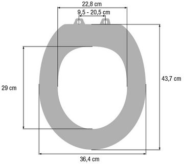 CORNAT WC-Sitz Superflaches Design - Pflegeleichter Duroplast - Quick up