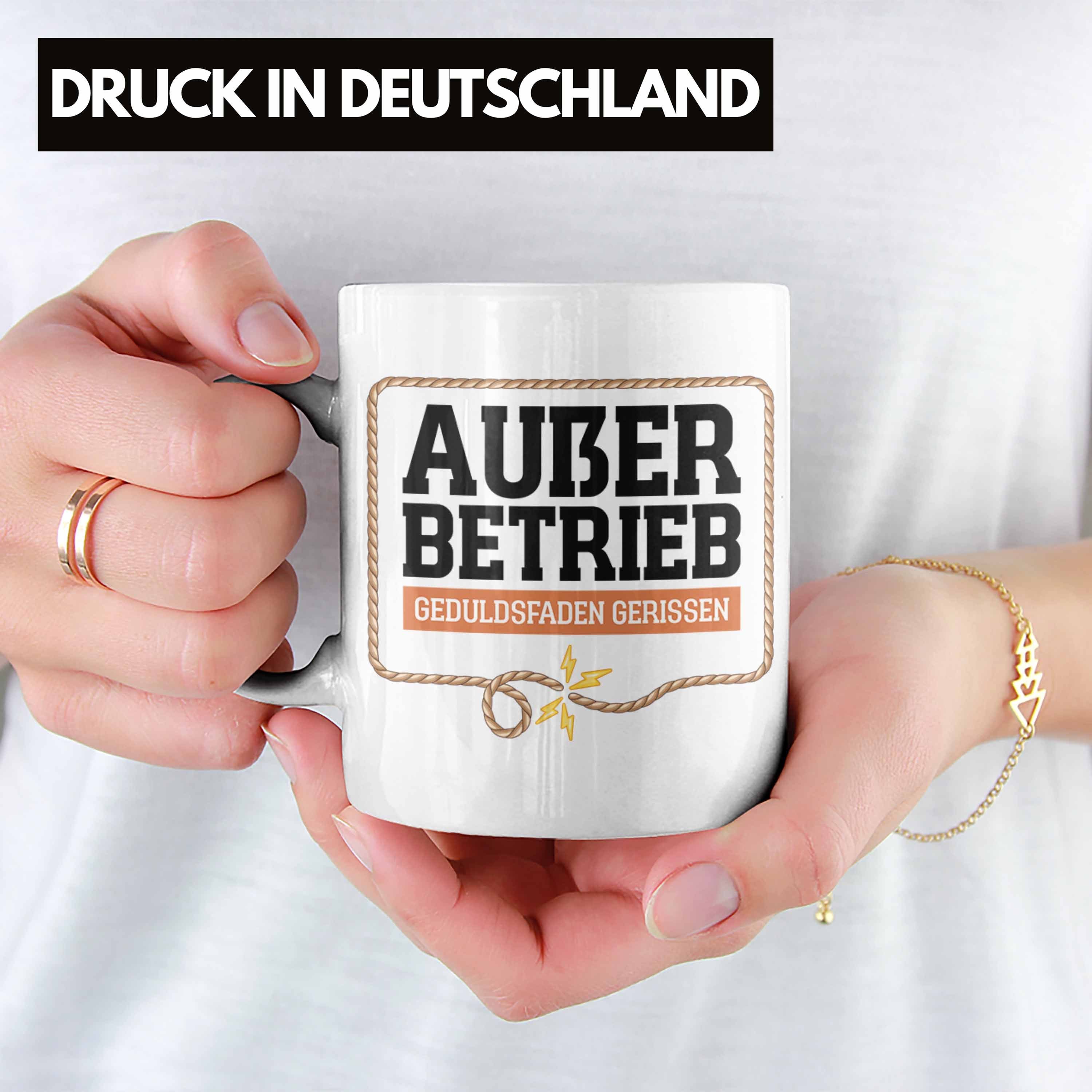 Trendation Tasse - Betrieb Büro Weiss Außer Kollege Kollegin Geduldsfaden Tasse Trendation Gerissen Arbeit Geschenk Lustige Chef Chefin