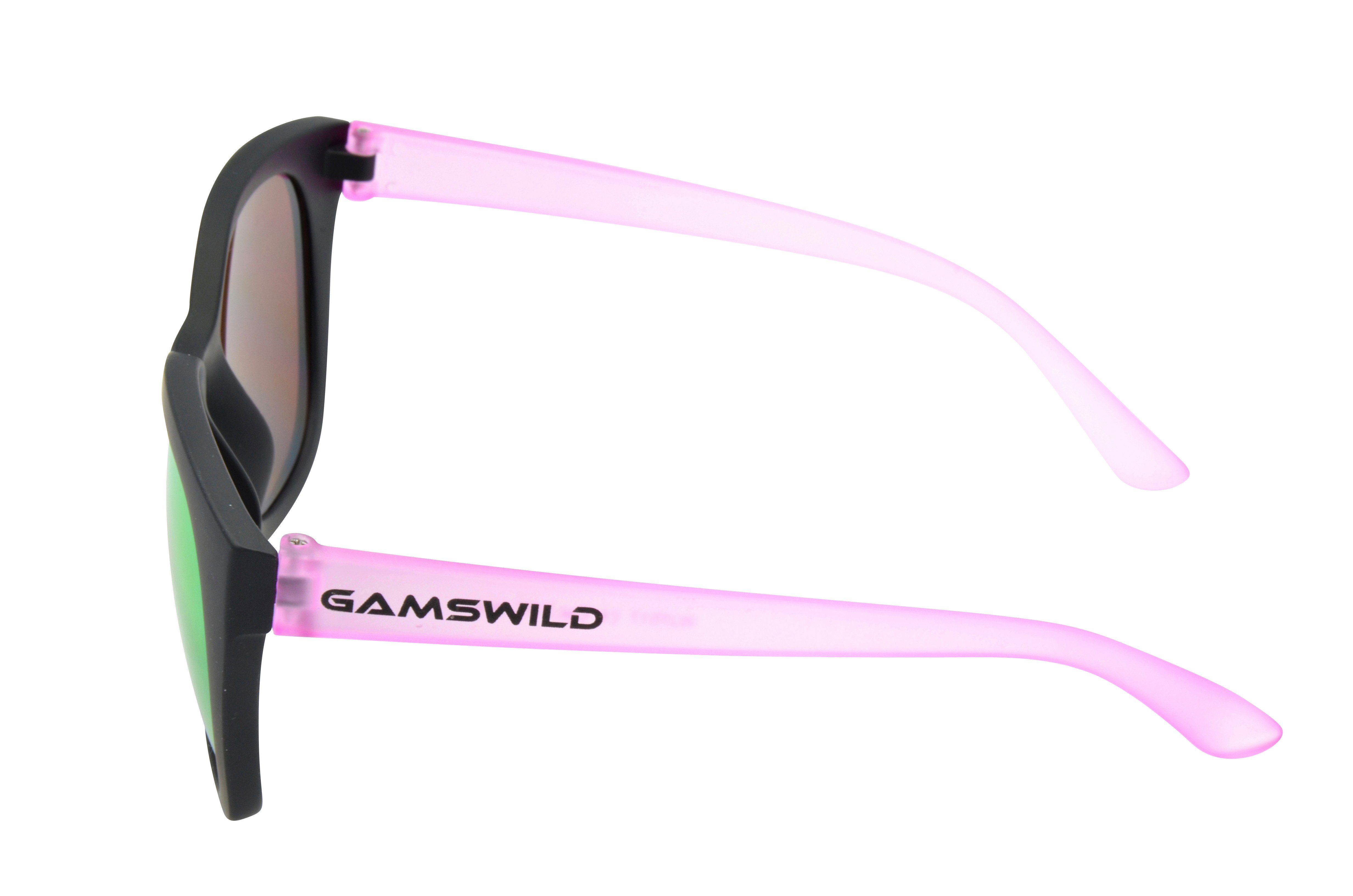Kinderbrille Damen Sonnenbrille Jugendbrille rosa 8-18 GAMSKIDS grau blau, WJ7517 Unisex, halbtransparenter pink, Jahre Gamswild kids Mädchen Rahmen