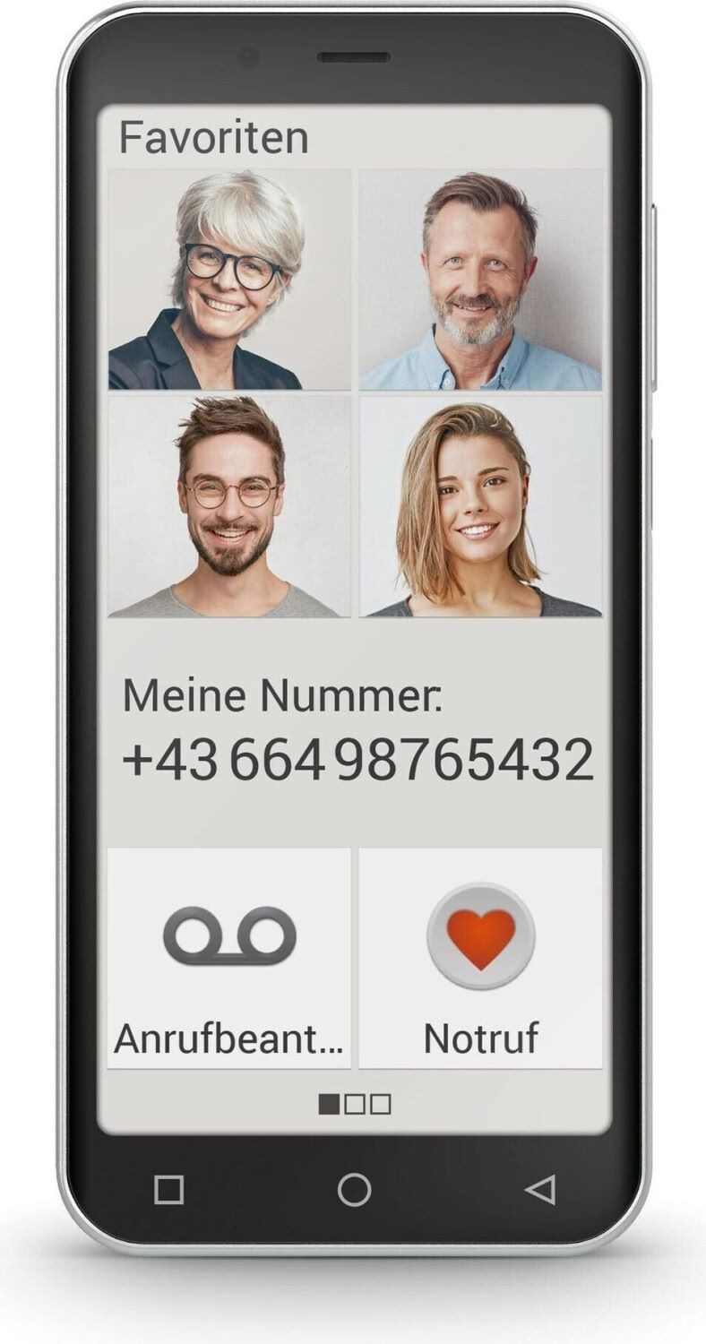 Emporia SMART.5 mini Seniorenhandy (12,57 cm/4,95 Zoll, 13 MP Kamera, Mit NFC ist es möglich, mobil zu bezahlen)