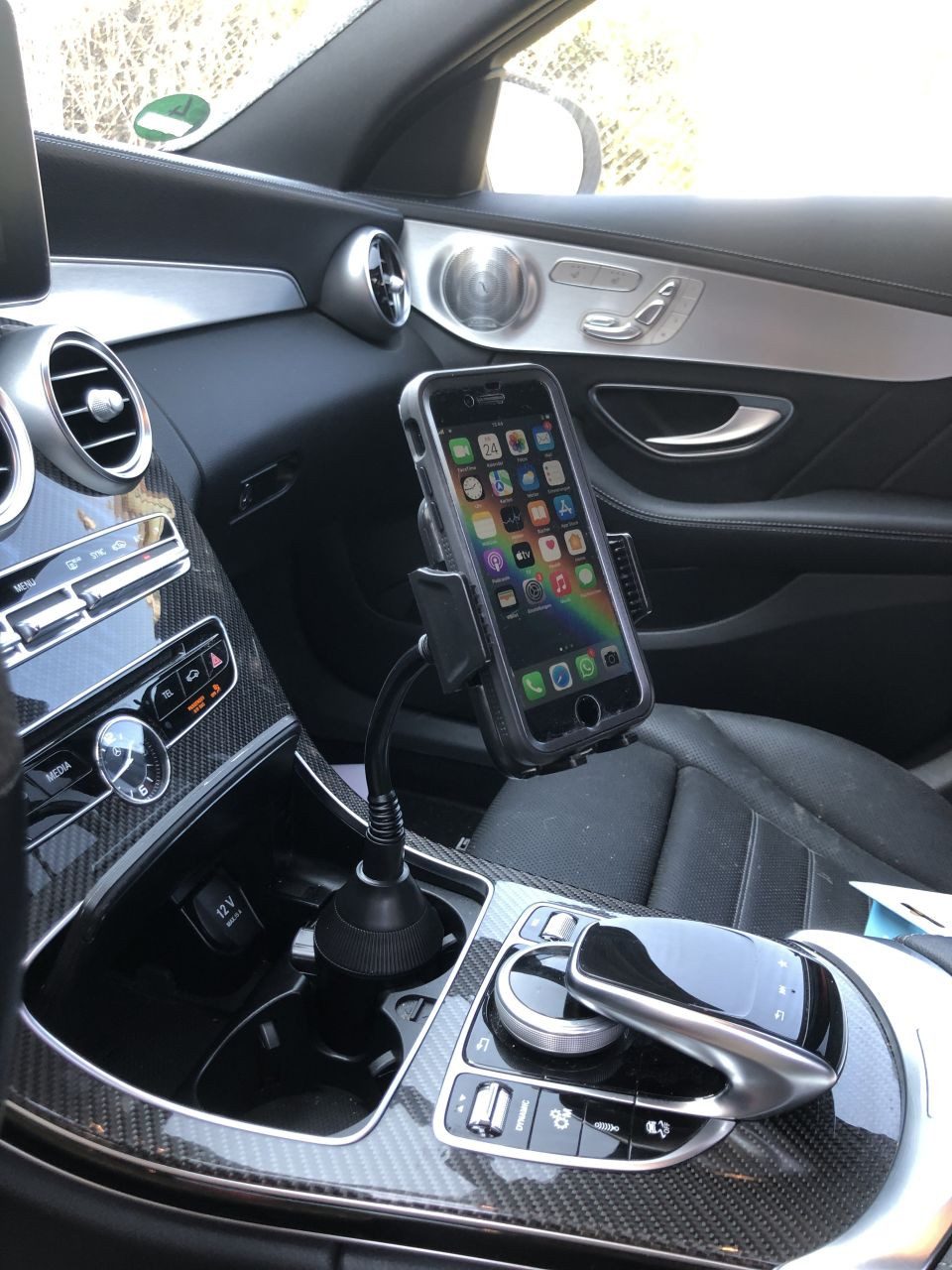 IWH Handy-Halterung Universal Smartphone Halter für den Cup Holder Getränkehalter