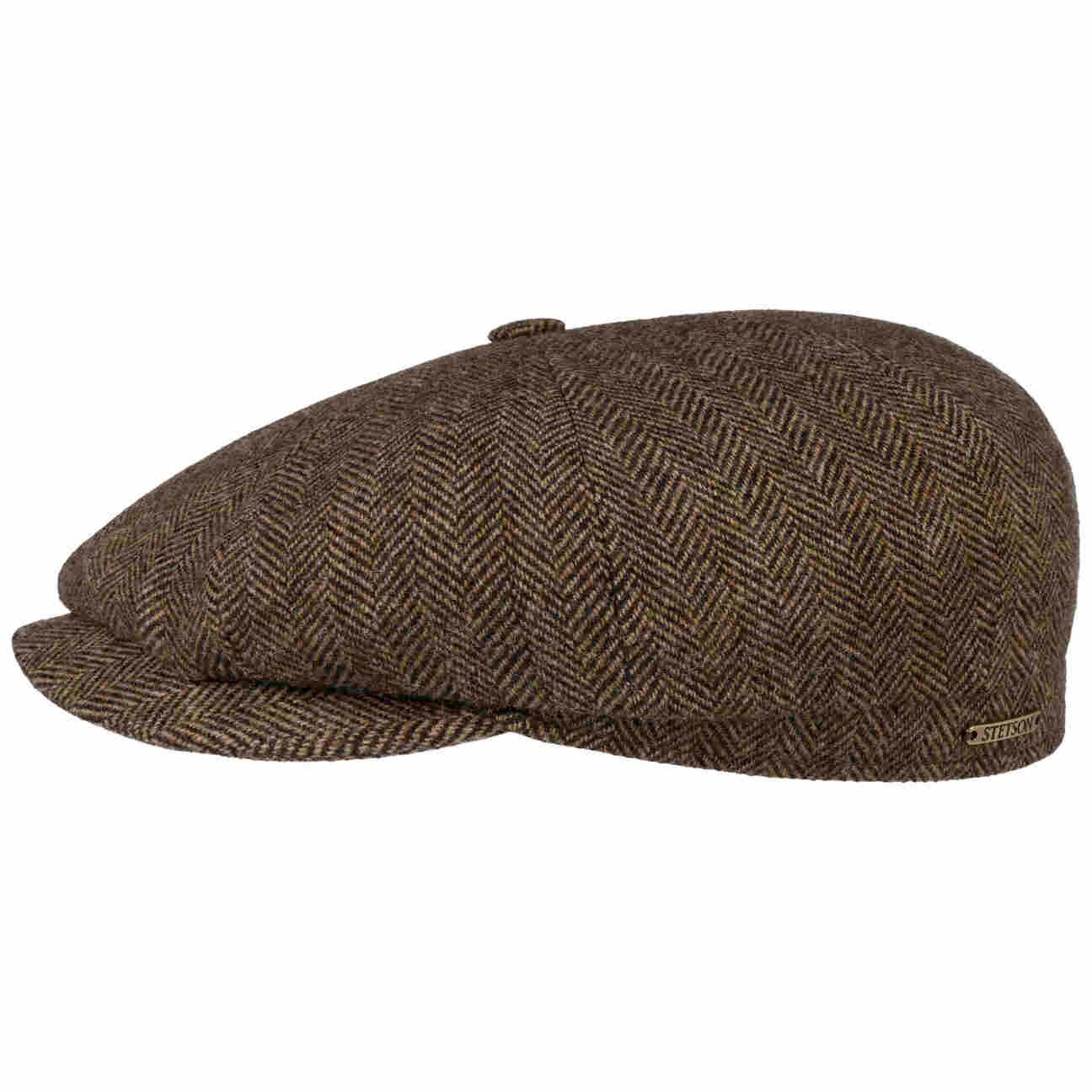 [Super niedriger Preis erzielt] Stetson Flat Cap (1-St) Flatcap Schirm braun-schwarz mit