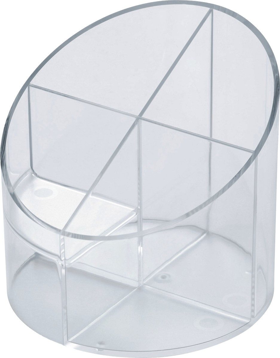 HELIT Tischaufsatz Multiköcher hochglanz glasklar