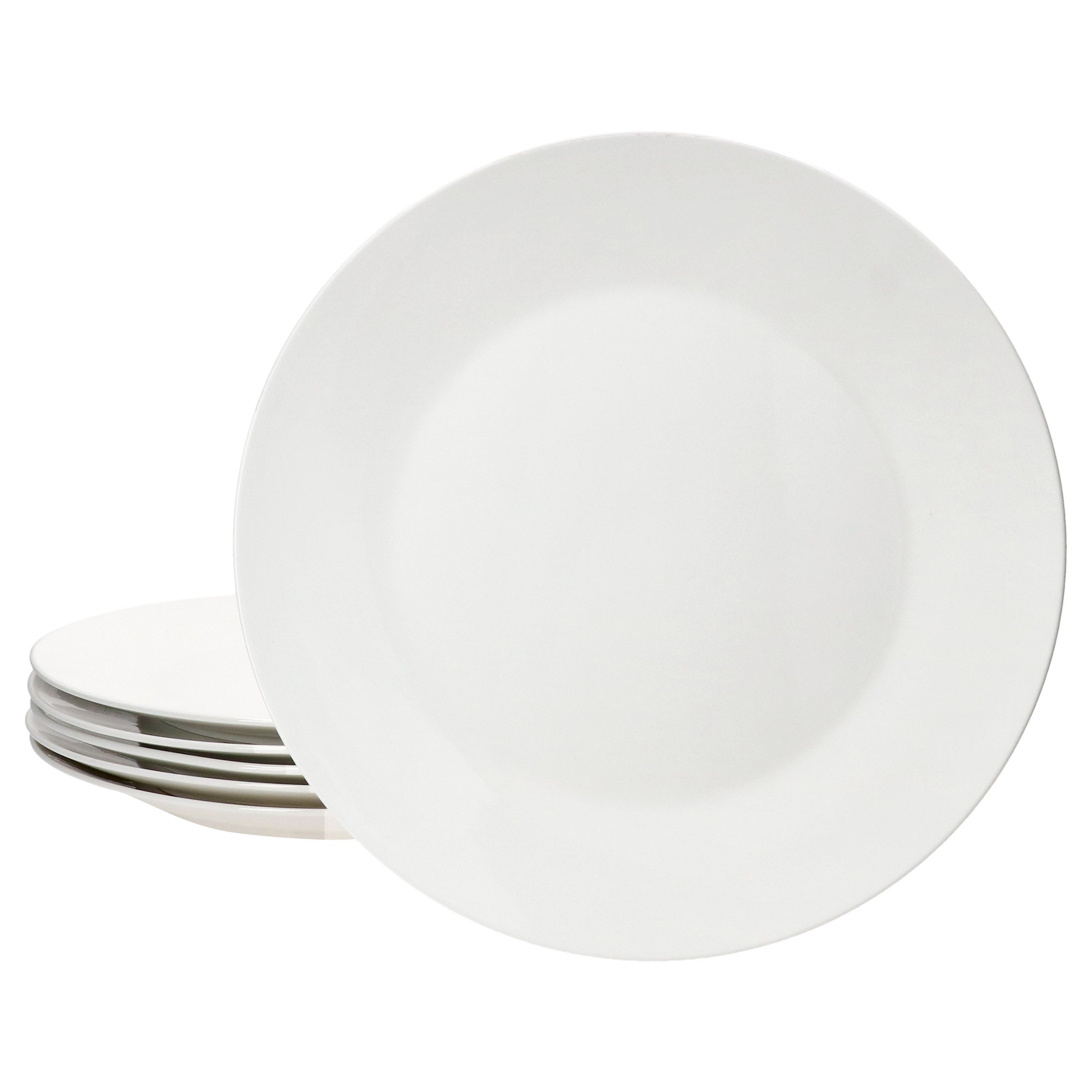 Ritzenhoff & Breker Speiseteller Ritzenhoff Ontario 6x Speiseteller groß 30,7cm weiß Porzellan