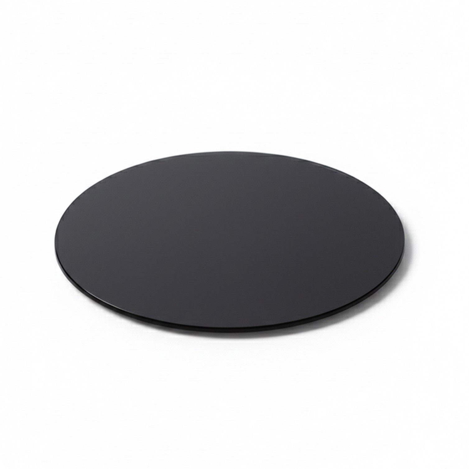HOOZ Tischplatte Glasplatte aus ESG Ø 30 cm, rund mit Kantenschliff in Schwarz (1 St)