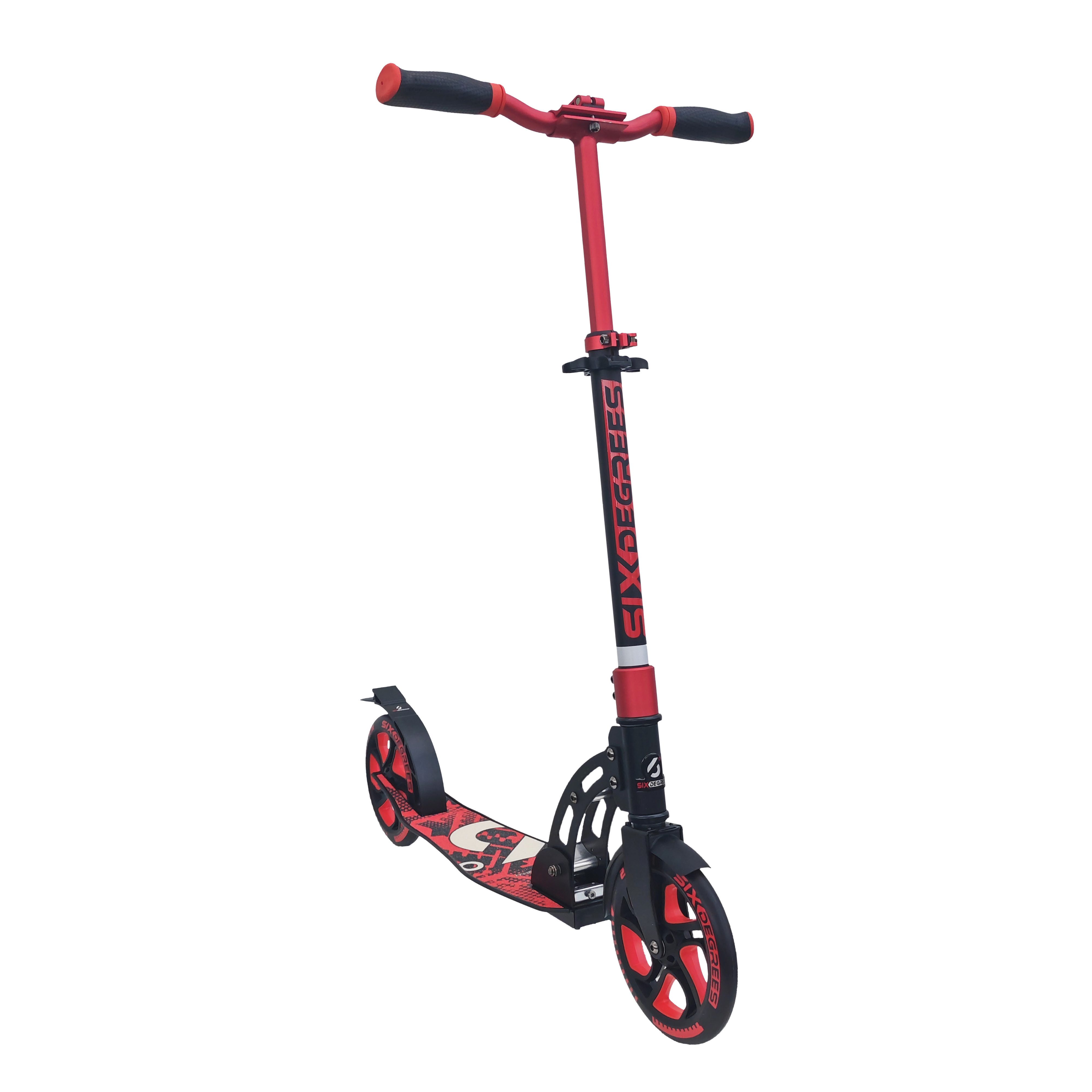 SIX DEGREES Cityroller aus Aluminium TESTSIEGER, Klappmechanismus, Ständer 205 mm PRIME, TESTSIEGER Stiftung Warentest