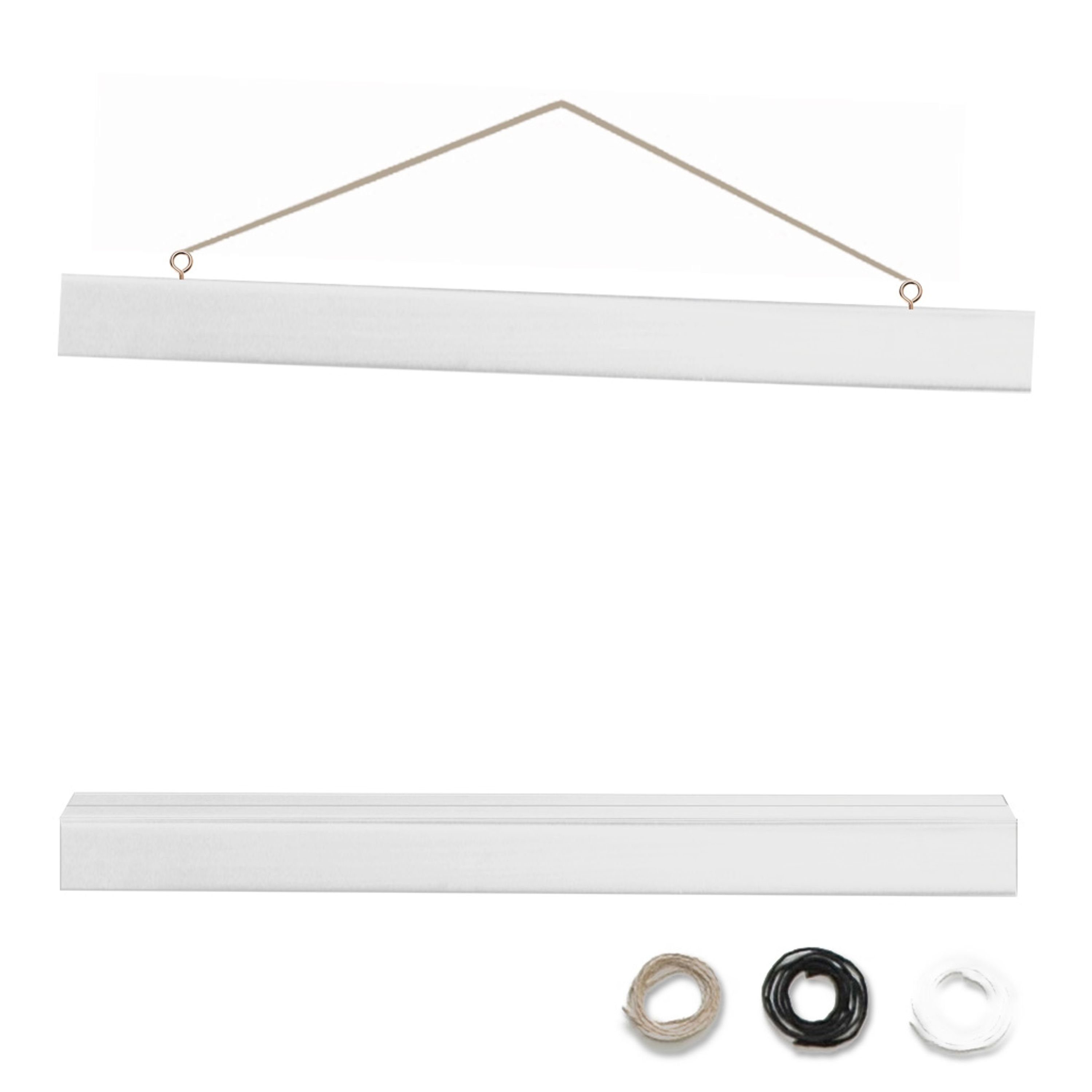 artissimo Bilderleiste Magnetische Posterleiste 50 cm Weiß für DIN A2 / 50×70
