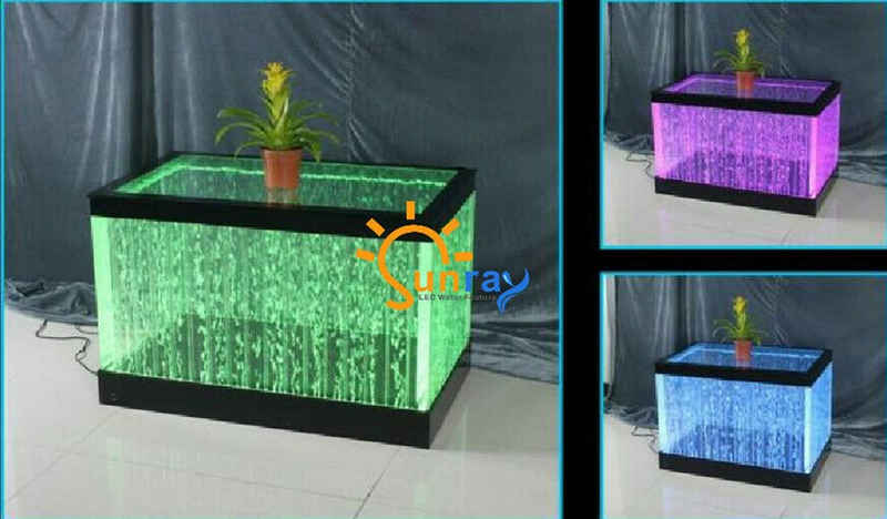 JVmoebel Couchtisch Design Tisch Couchtisch Wasser Säulen Water Tische LED Beleuchtet, Made In Europe