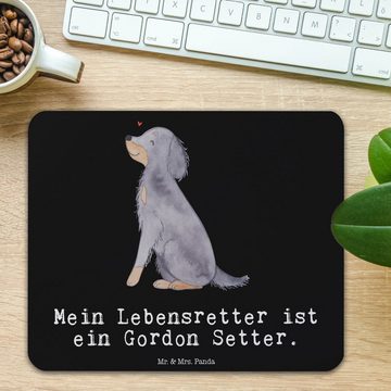 Mr. & Mrs. Panda Mauspad Gordon Setter Lebensretter - Schwarz - Geschenk, Mousepad, Hunderasse (1-St), Rutschfest