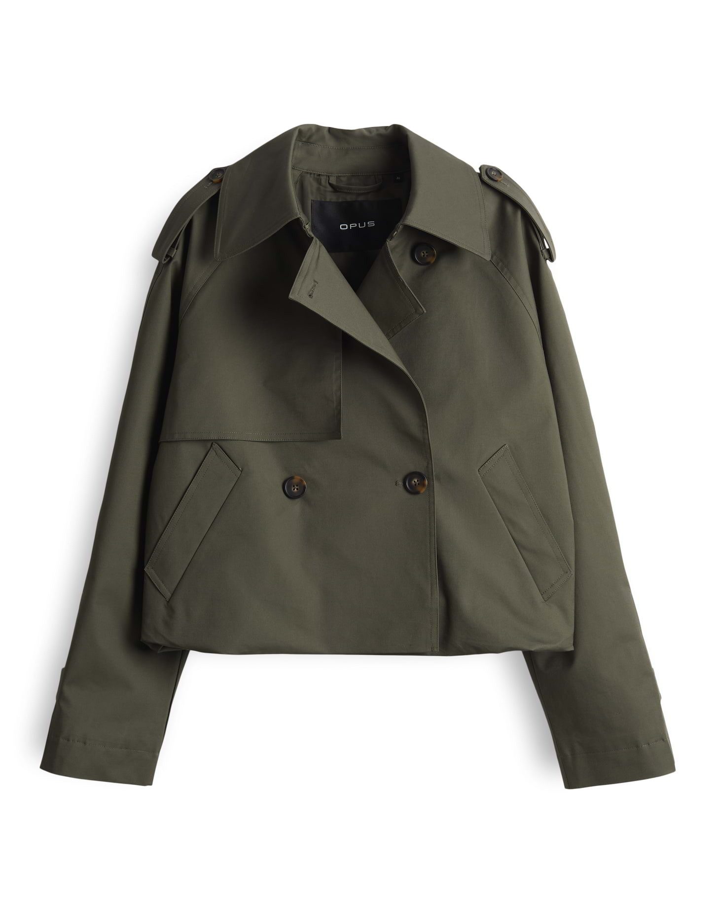 OPUS Trenchcoat HAWENA aus nachhaltigem Baumwollmix geraffter Ballon-Saum, günstig online kaufen