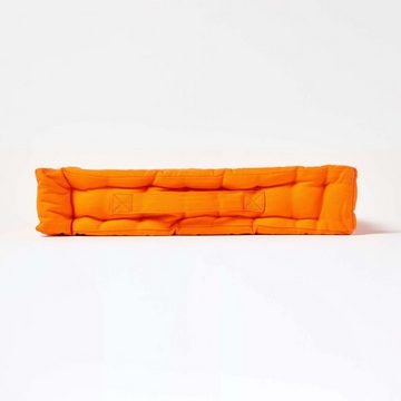 Homescapes Bodenkissen Sitzkissen unifarben orange 40 x 40 cm