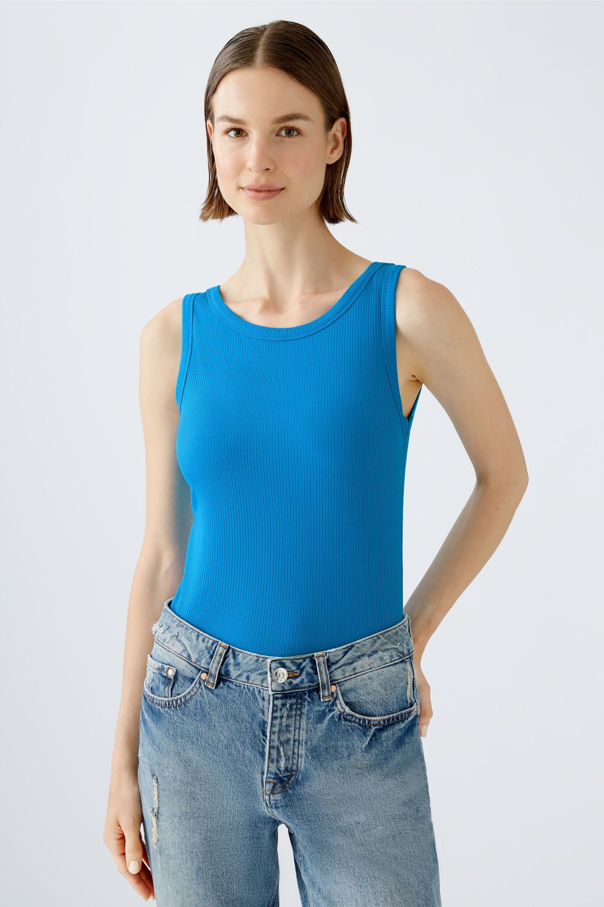 Oui Trägertop FILIZ Top elastische Viskoserippe günstig online kaufen