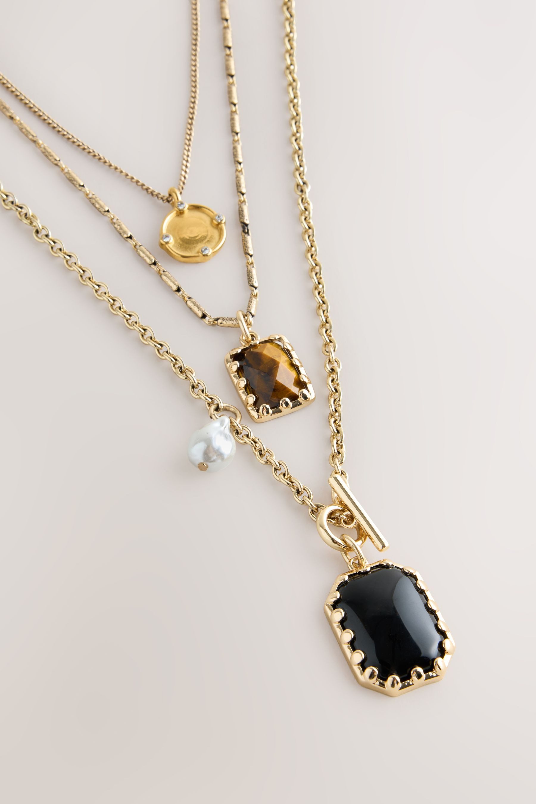 Next Charm-Kette 3-reihige Kette mit Heritage-Anhänger (1-tlg)