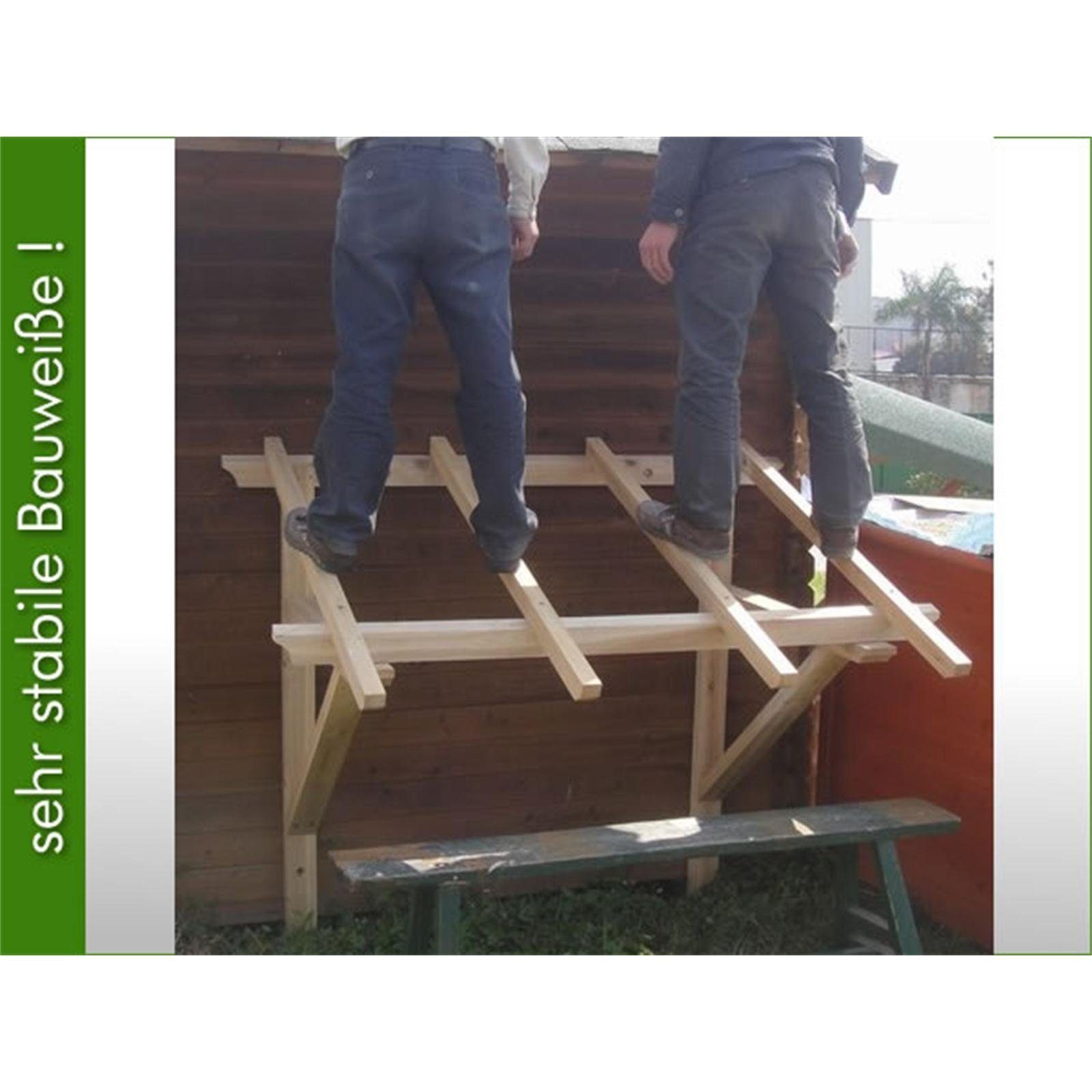 Melko Pultvordach Haustürvordach Überdachung Türdach aus Holz 205 cm Pultvordach 2050 mm (Stück), Unbehandelt