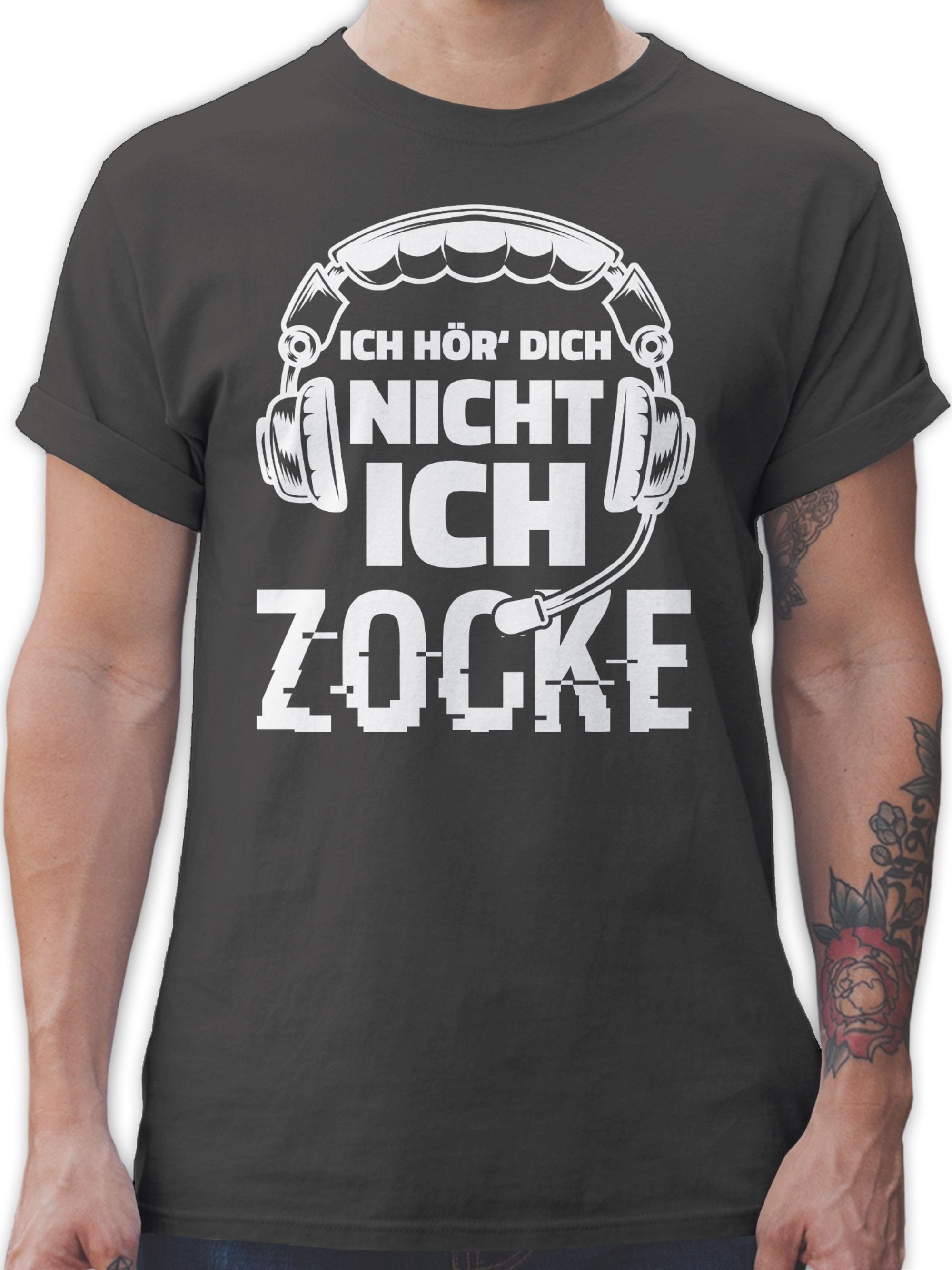 Shirtracer T-Shirt Ich hör dich nicht ich zocke - Nicht stören Nerd Geschenke