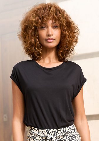 LASCANA Kurzarmshirt su Rundhalsausschnitt Jer...