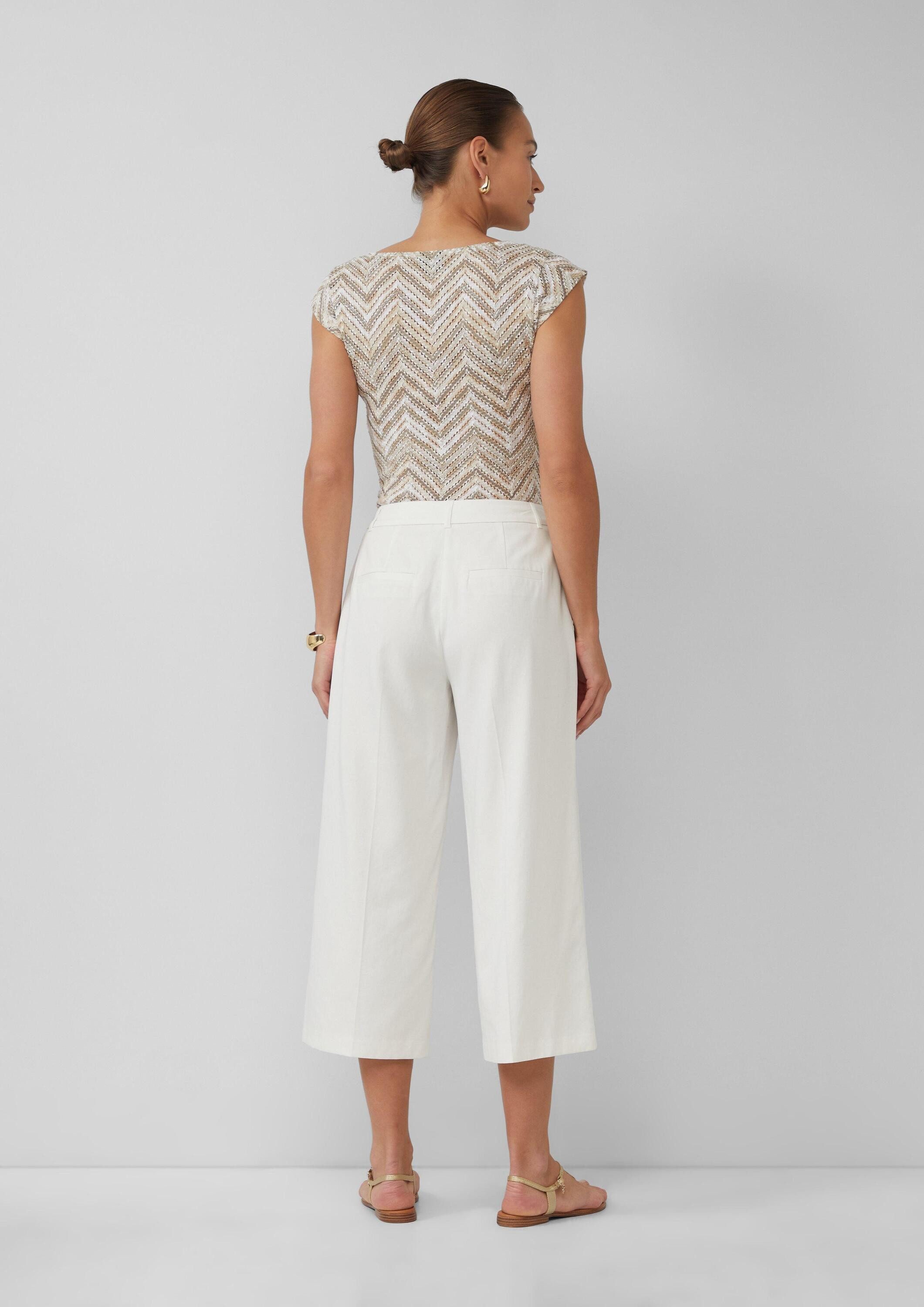 s.Oliver Culotte Hose Wide-Leg-Culotte aus Lyocell-Baumwollmix
