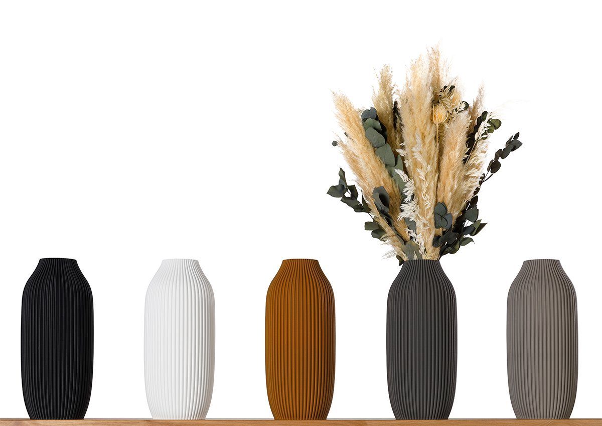 3D Vase Dekovase Stella XL 38cm Nachhaltige Deko Vase Pampasgras Trockenblu günstig online kaufen