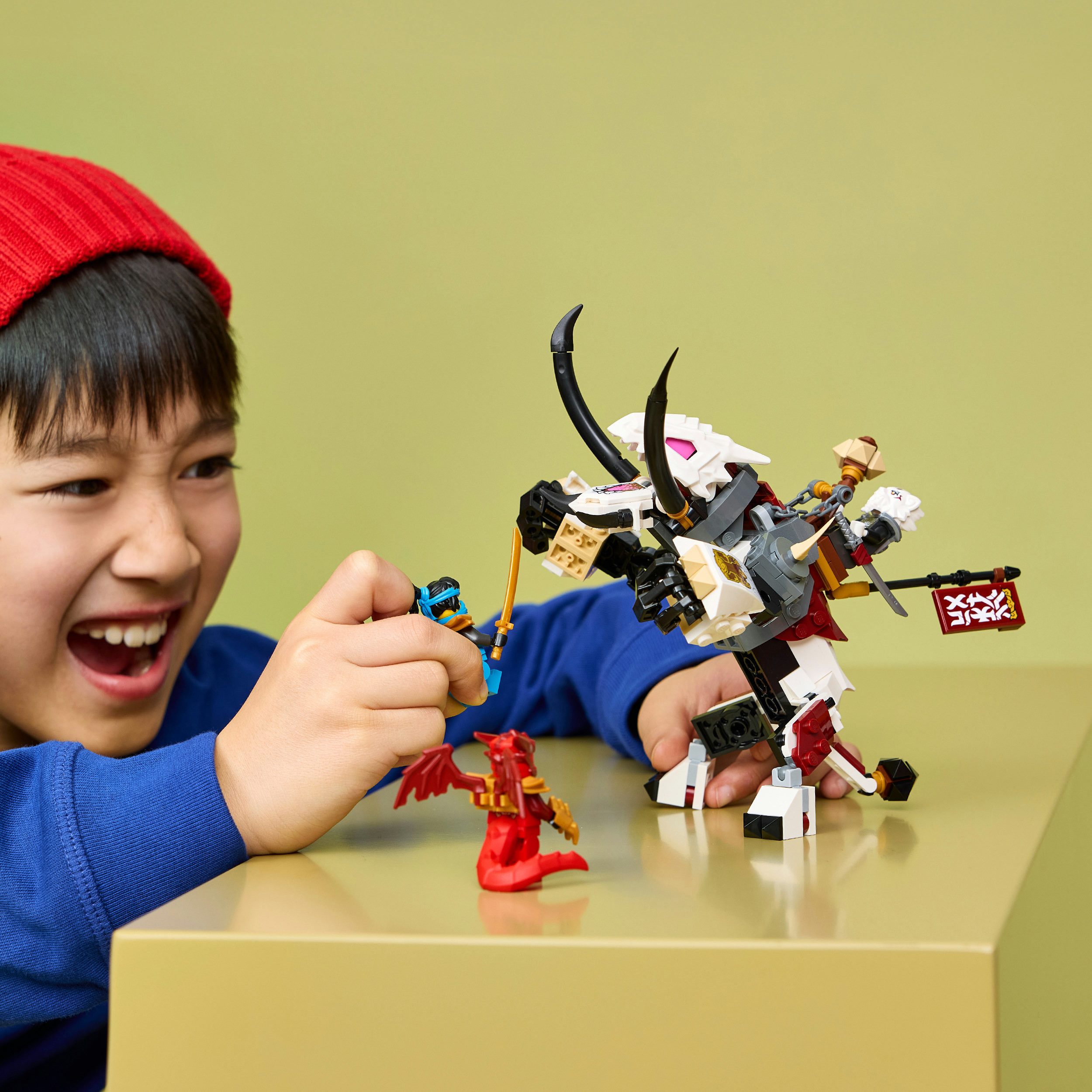 LEGO® Zilvar auf seinem Drachentier Grimtak (71863), LEGO Ninjago Konstruktionsspielsteine, (232 St), Made in Europe
