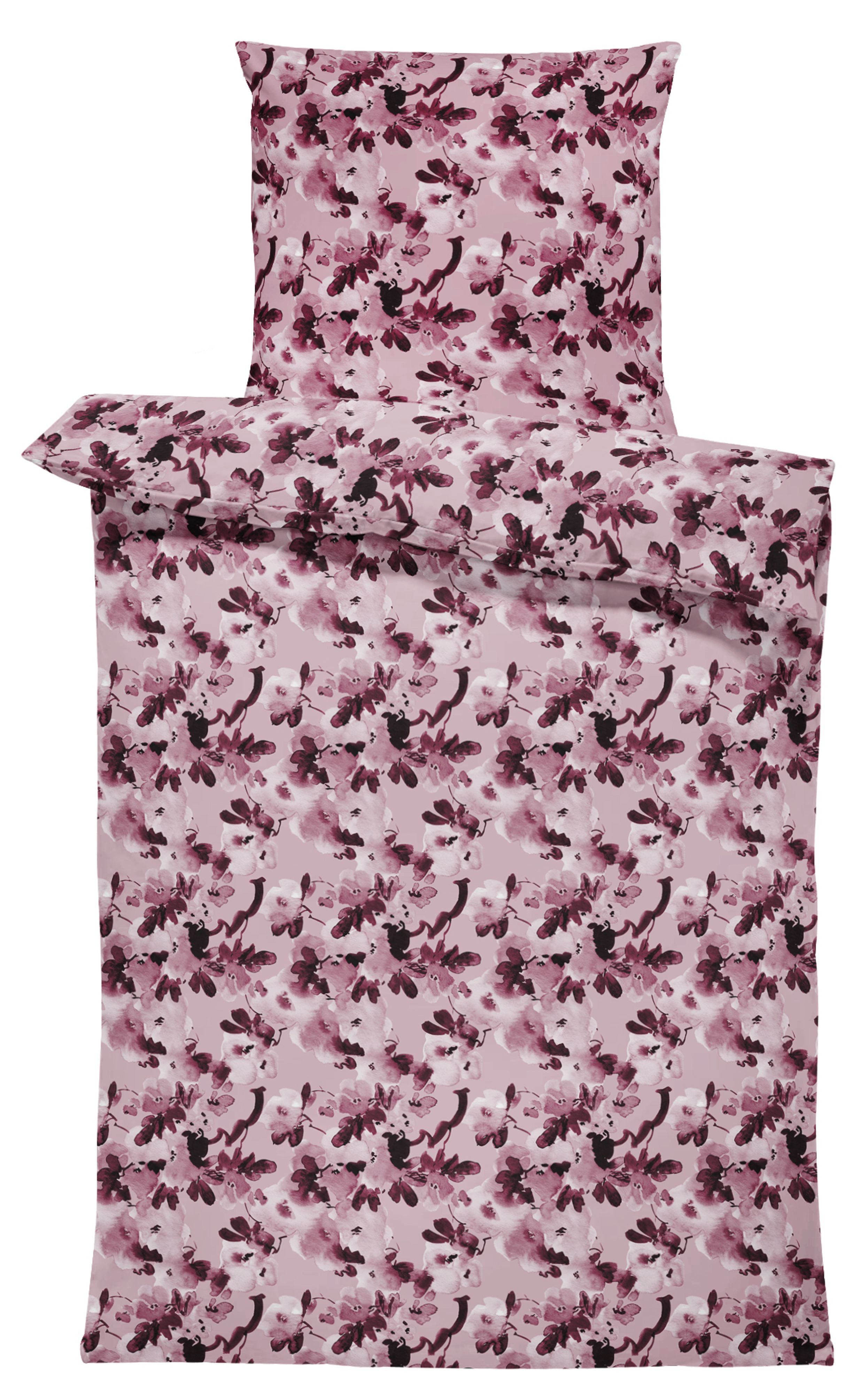 One Home Bettwäsche Blumen Winter, Biber, 2 teilig, geblümt florales Design günstig online kaufen