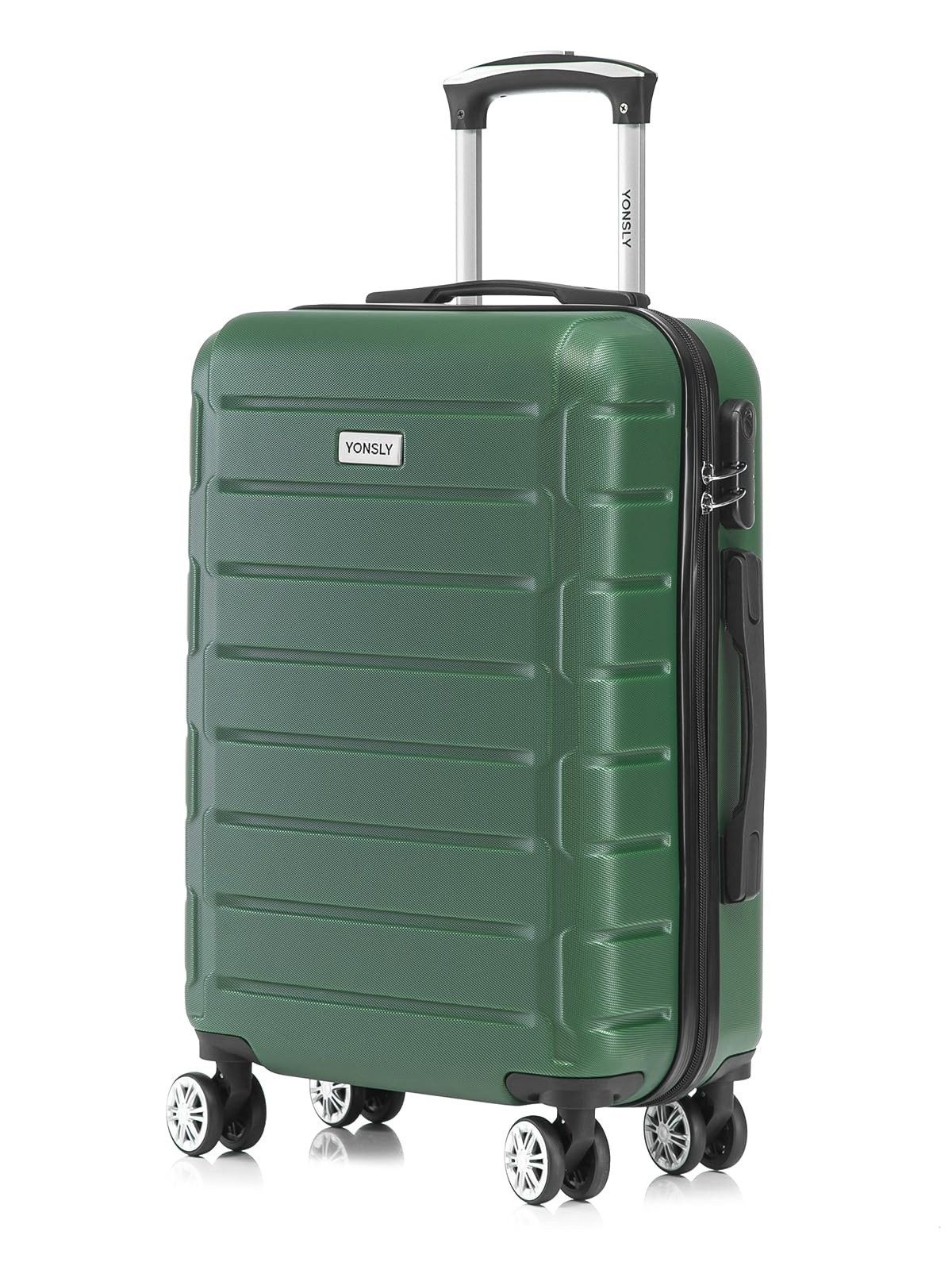 YONSLY Trolley Hartschalen-Trolley Hartschalenreisekoffer mit Zahlenschloss, 4 Rollen, Wasserabweisend Kratzfest Robust